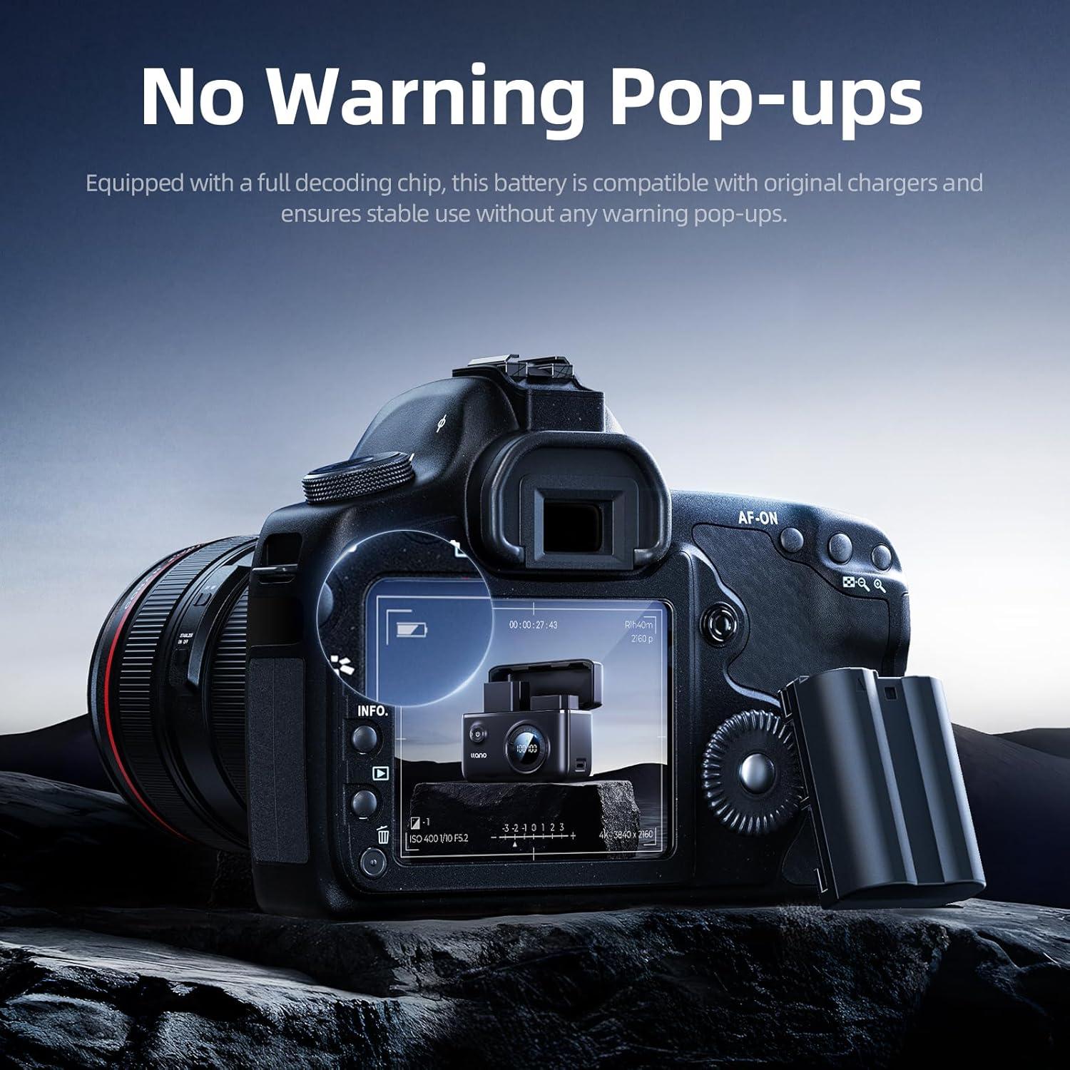 Batería Llano EN-EL15C USB-C 2400mAh para Nikon Z8, Z6, D850