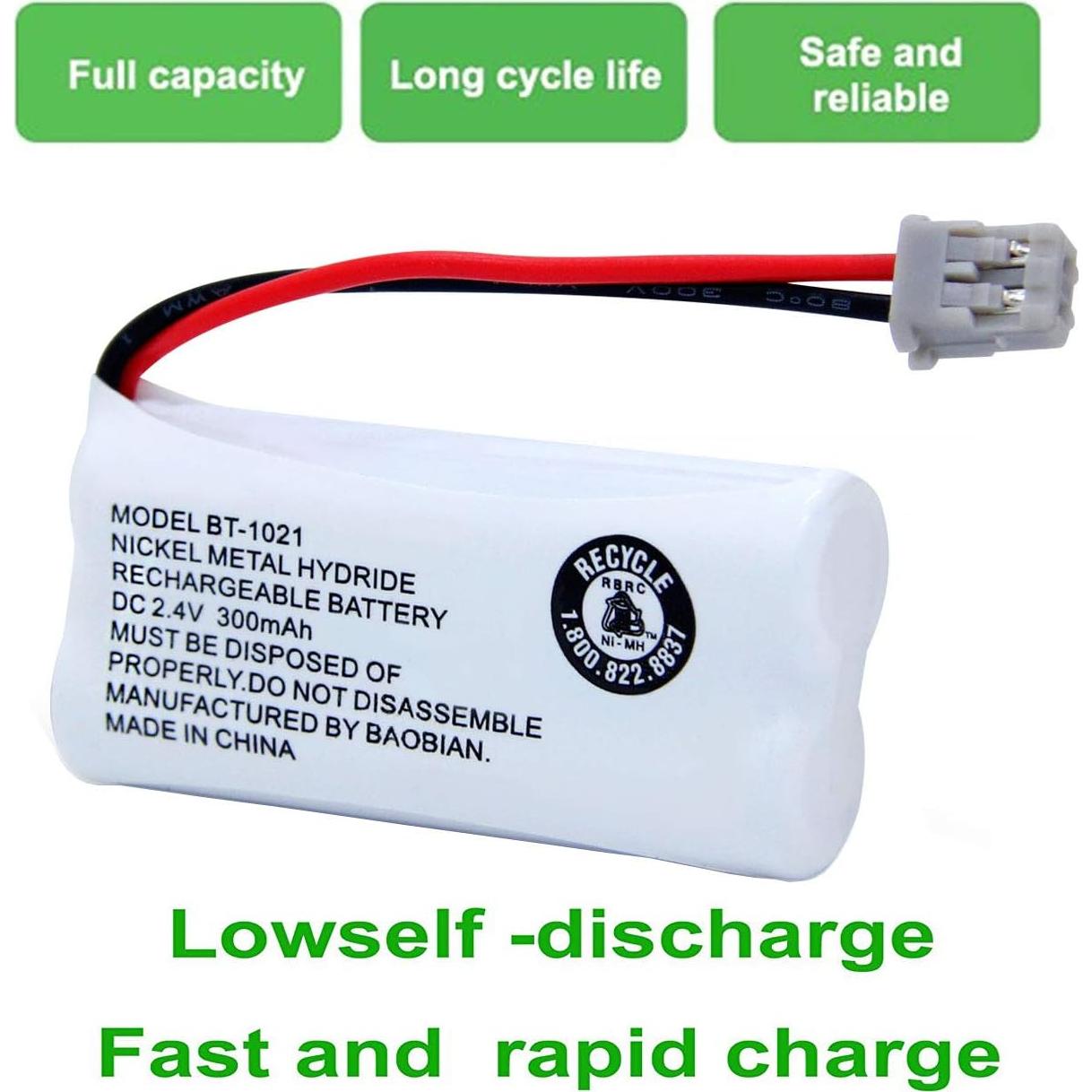 Batería Recargable NiMH BT-1021 2 Paquete 2.4V 300mAh Uniden