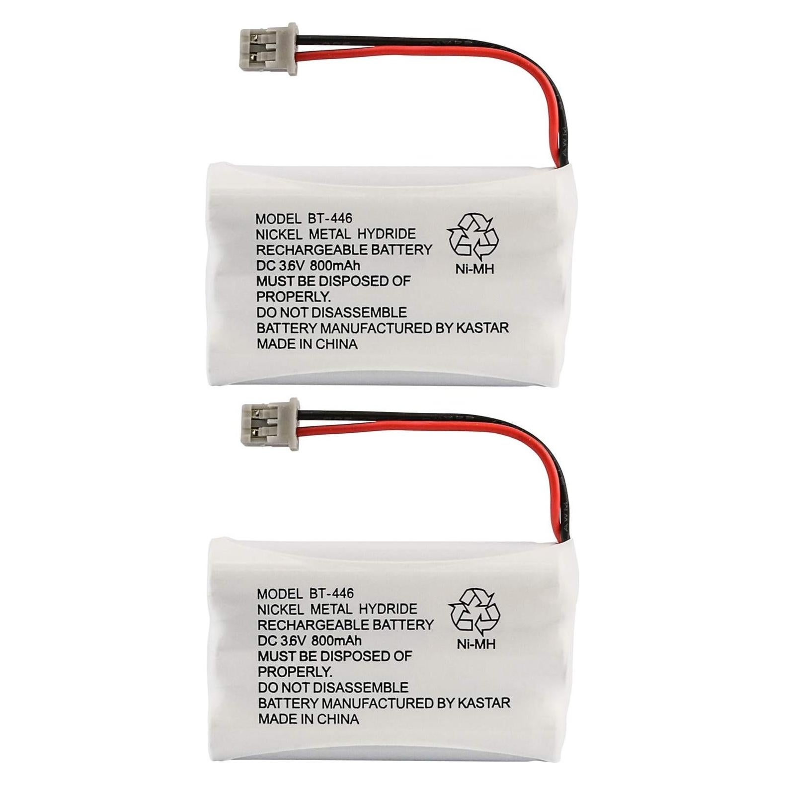 Baterías recargables Uniden BT446 NiMH 800mAh (paquete de 2)