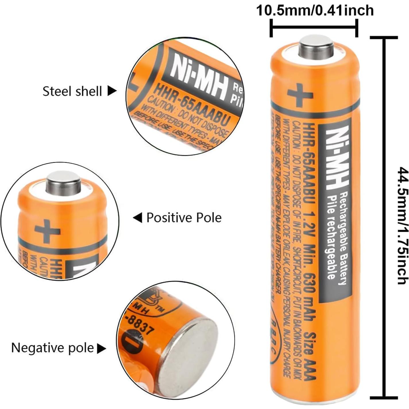 Baterías Recargables AAA OSIM HHR-65AAABU 1.2V 630mAh