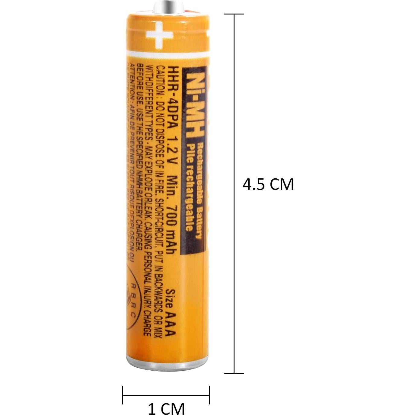Paquete de 6 Baterías Recargables AAA NiMH 700mAh Panasonic