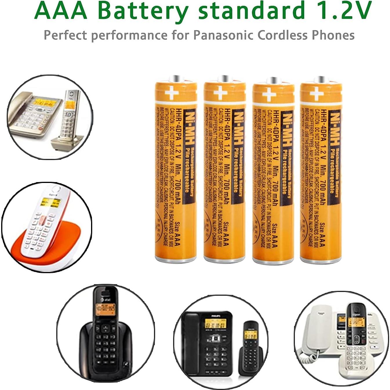 Paquete de 6 Baterías Recargables AAA NiMH 700mAh Panasonic