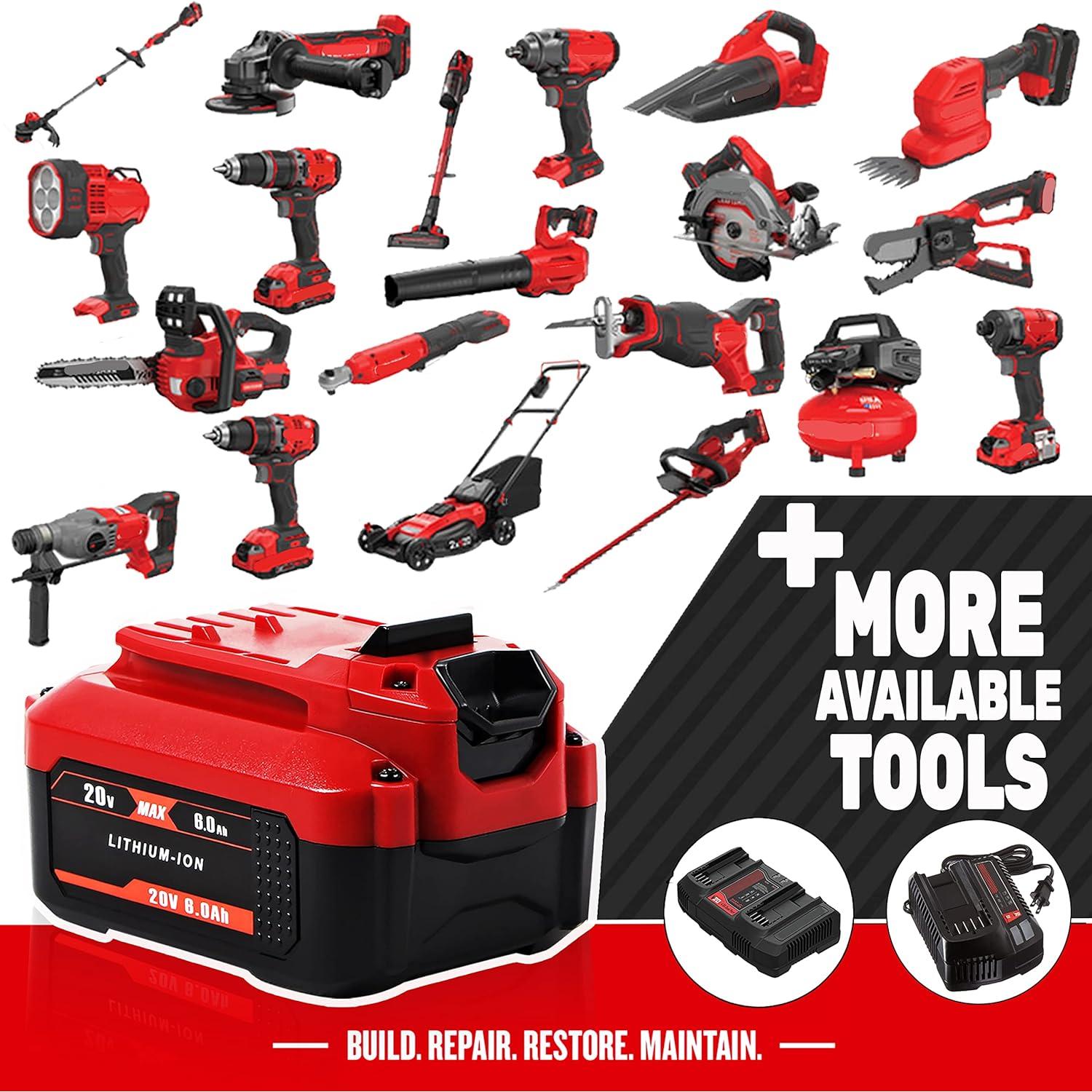 Batería de Reemplazo 6.0Ah 20V CaliHutt para Craftsman V20