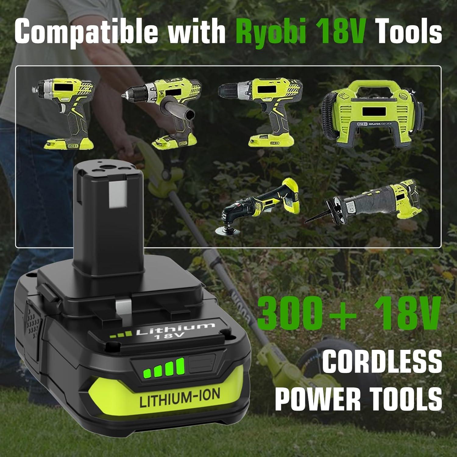 Batería de Reemplazo Enermall 18V 3600mAh para Ryobi