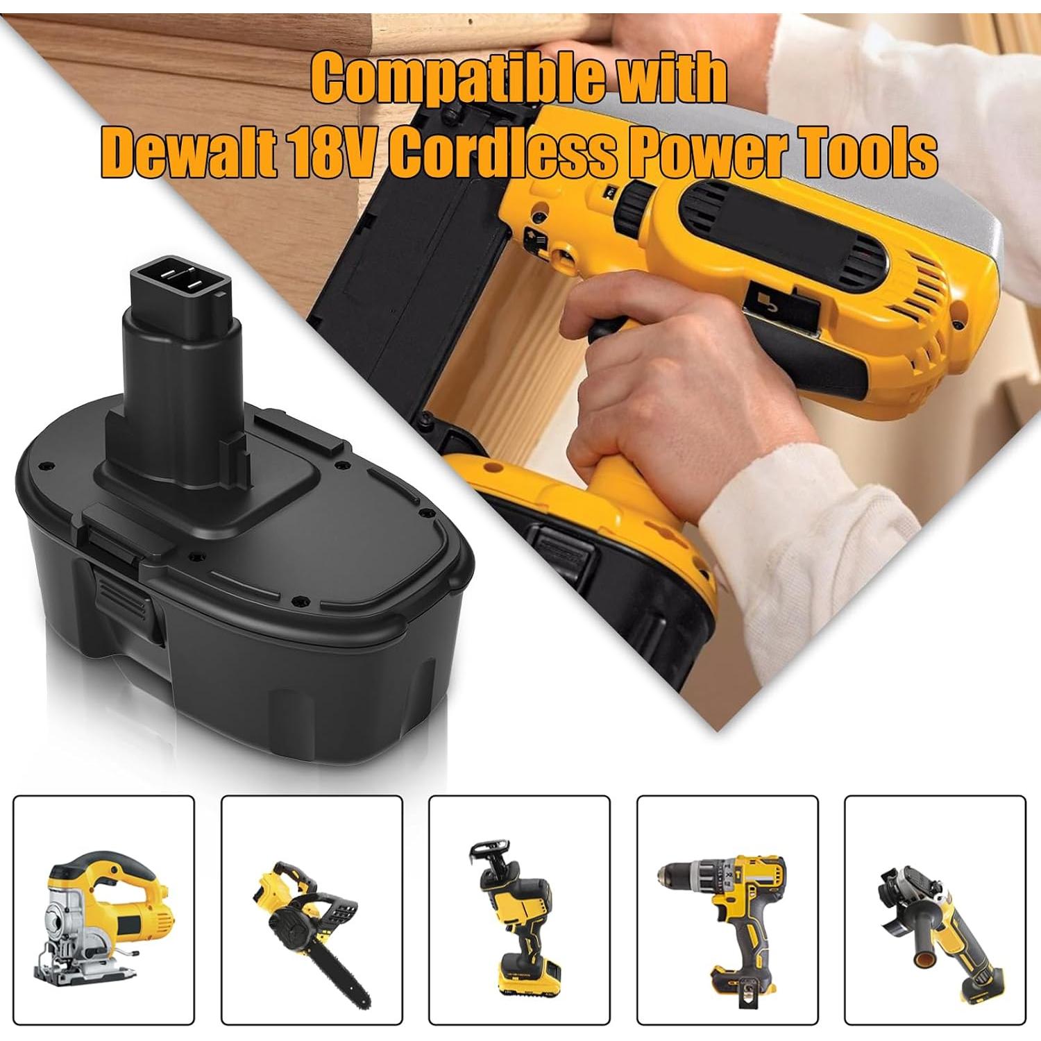 Batería de Reemplazo Ni-Mh 18V Dosctt para Dewalt DC9098