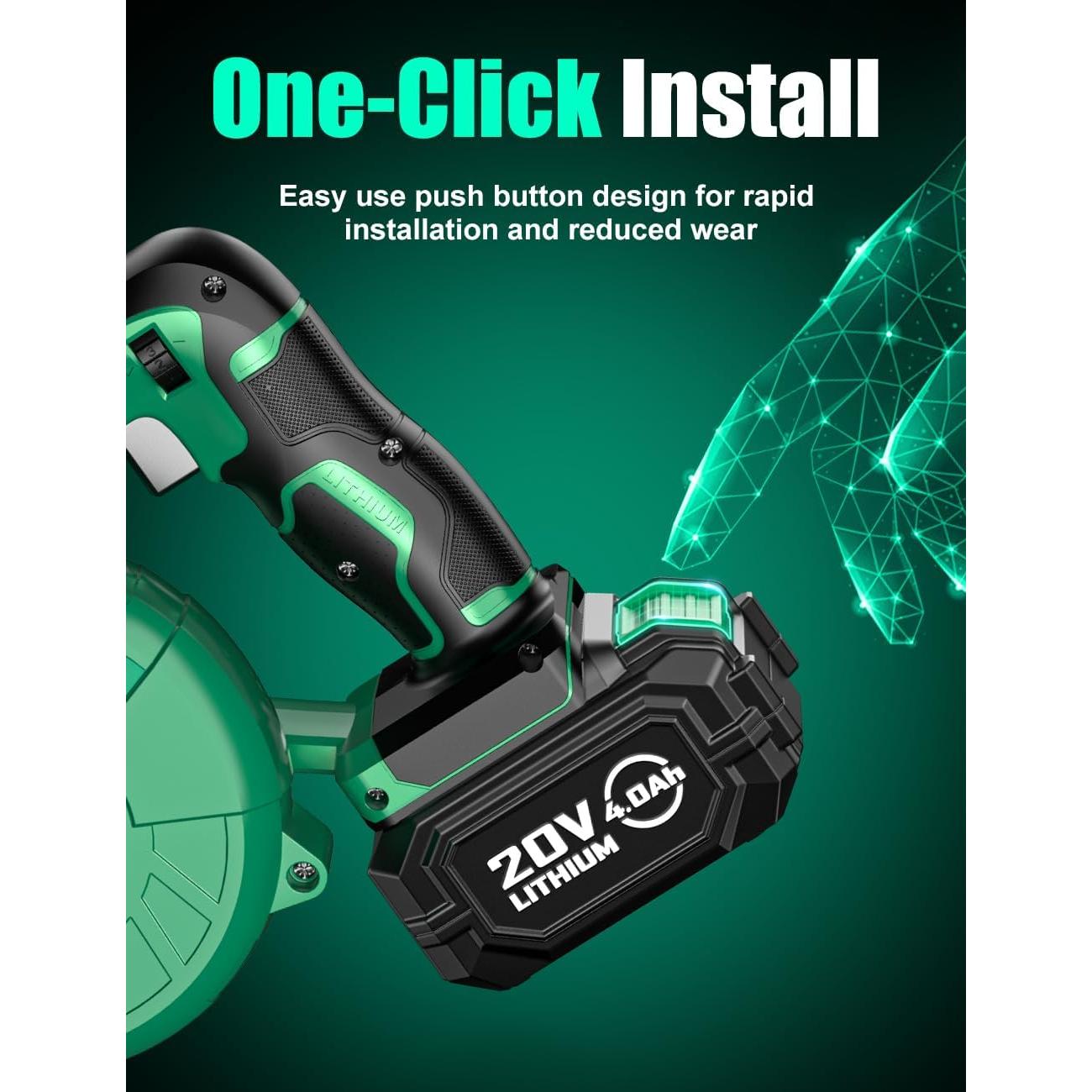 KIMO Paquete de 2 Baterías 20V 4000mAh para Herramientas Eléctricas