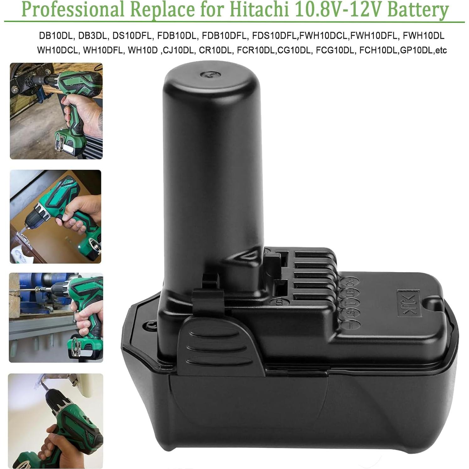 Batería de Reemplazo Hitachi 10.8V-12V 3500mAh Li-ion