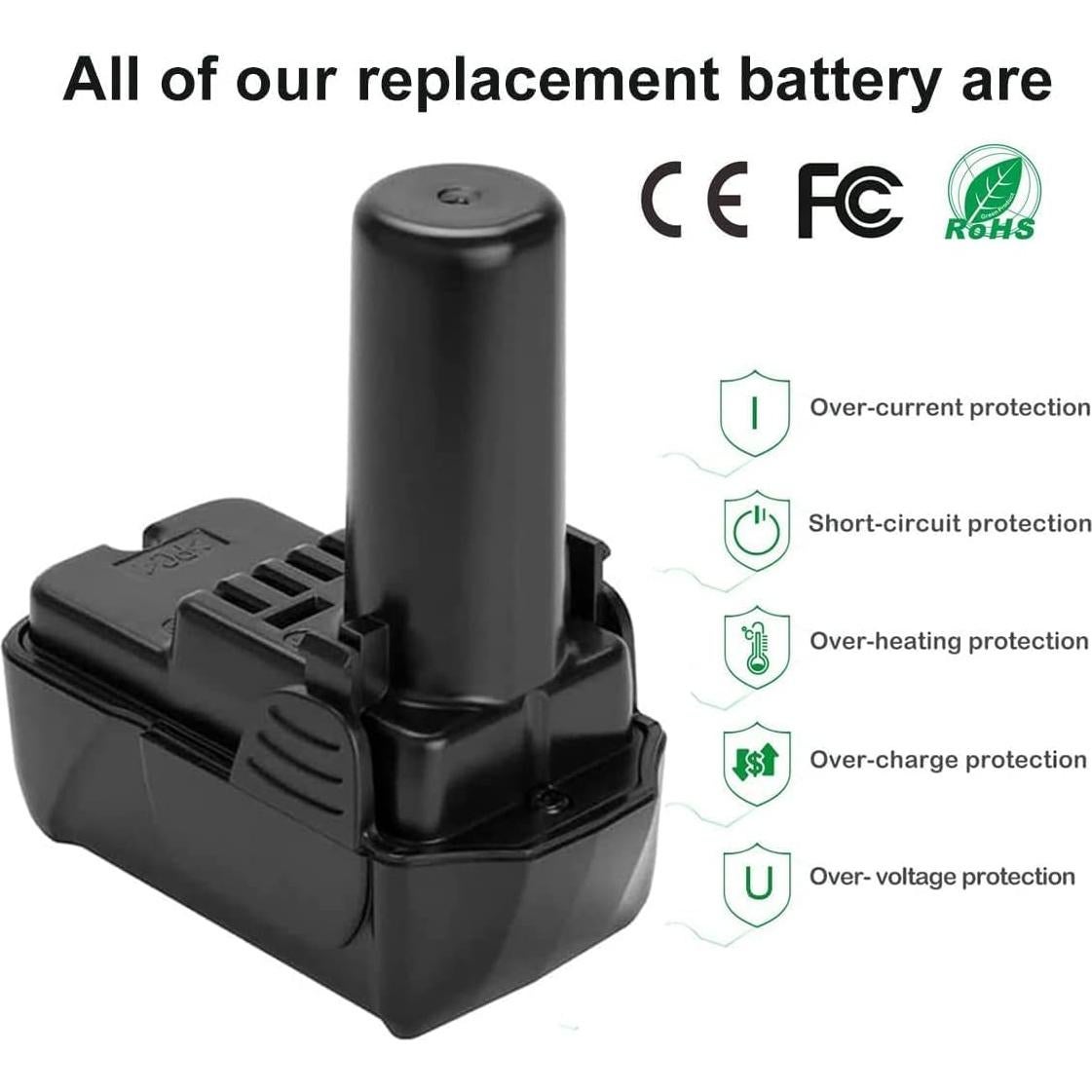 Batería de Reemplazo Hitachi 10.8V-12V 3500mAh Li-ion