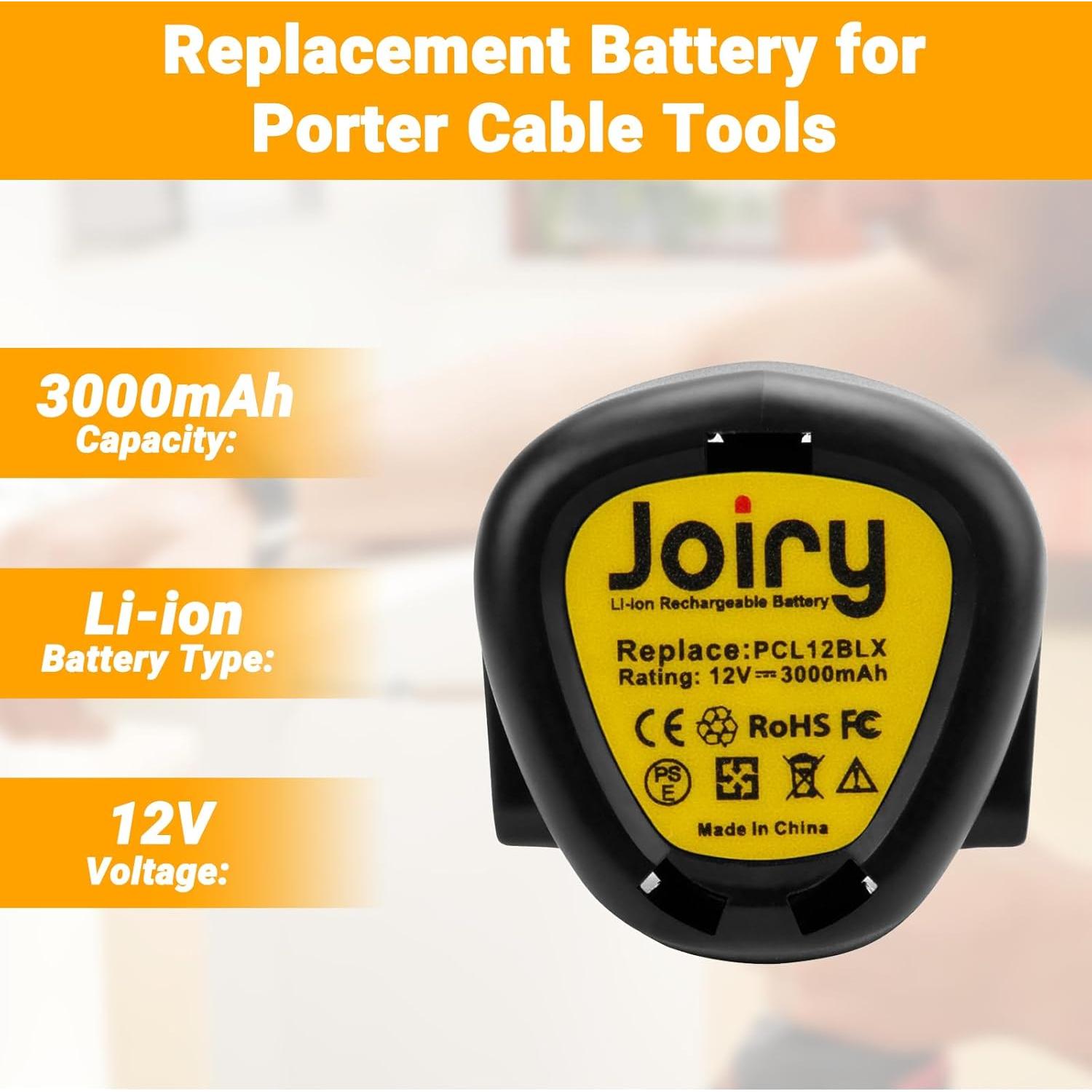 Batería de Reemplazo Li-ion Joiry 12V 3000mAh 2-Pack