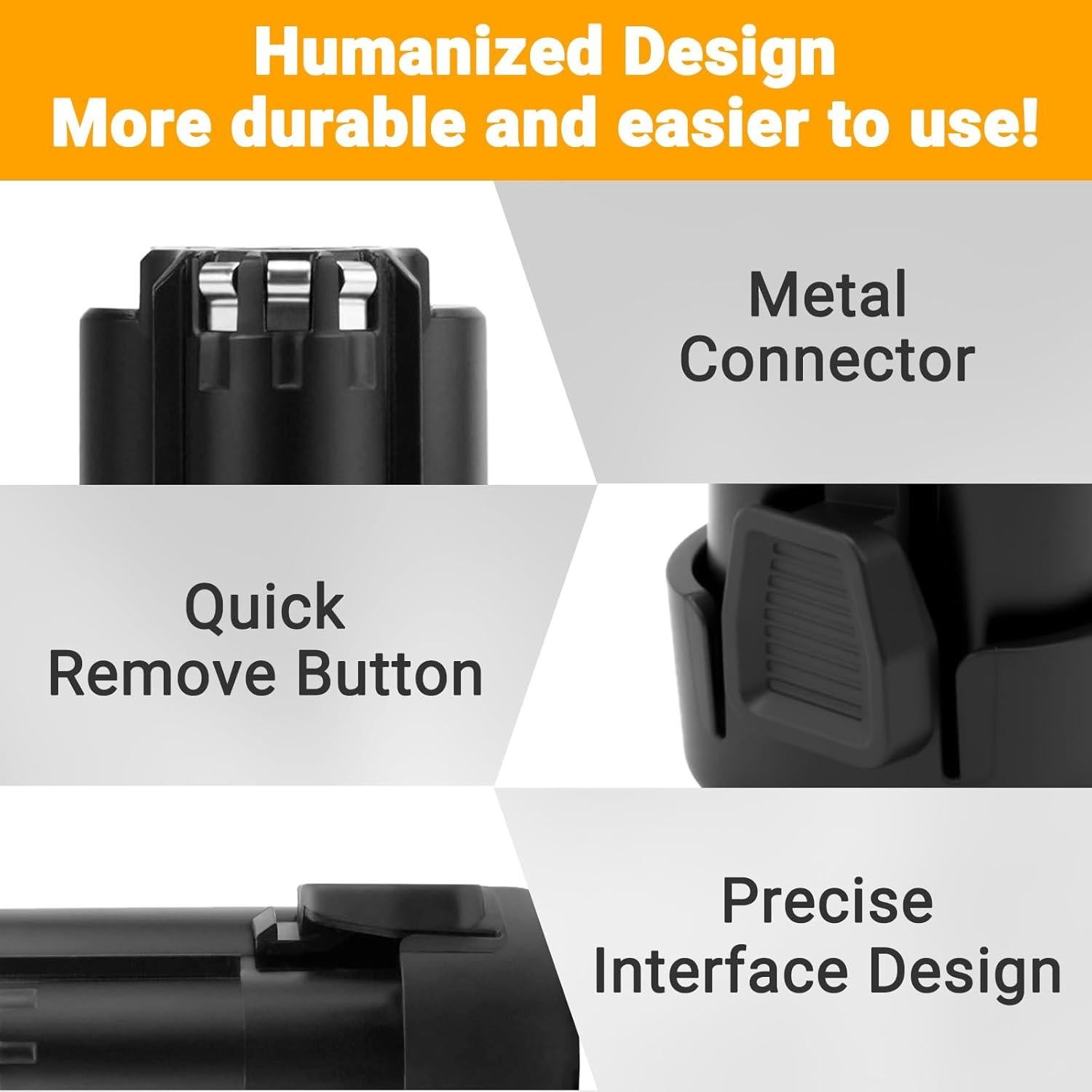 Batería de Reemplazo Li-ion Joiry 12V 3000mAh 2-Pack