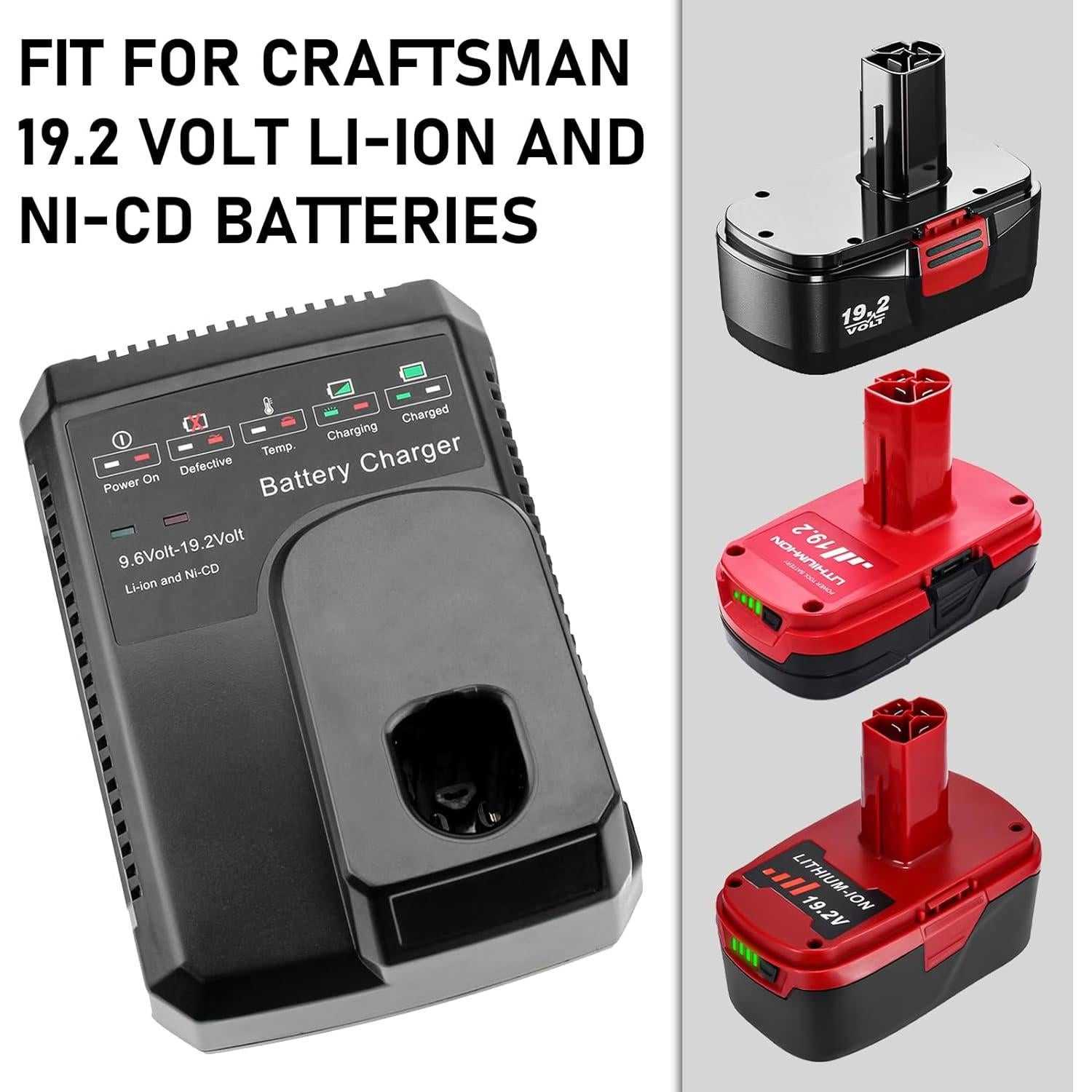 Baterías Ni-Mh 4.5Ah 19.2V Dosctt + Cargador Craftsman