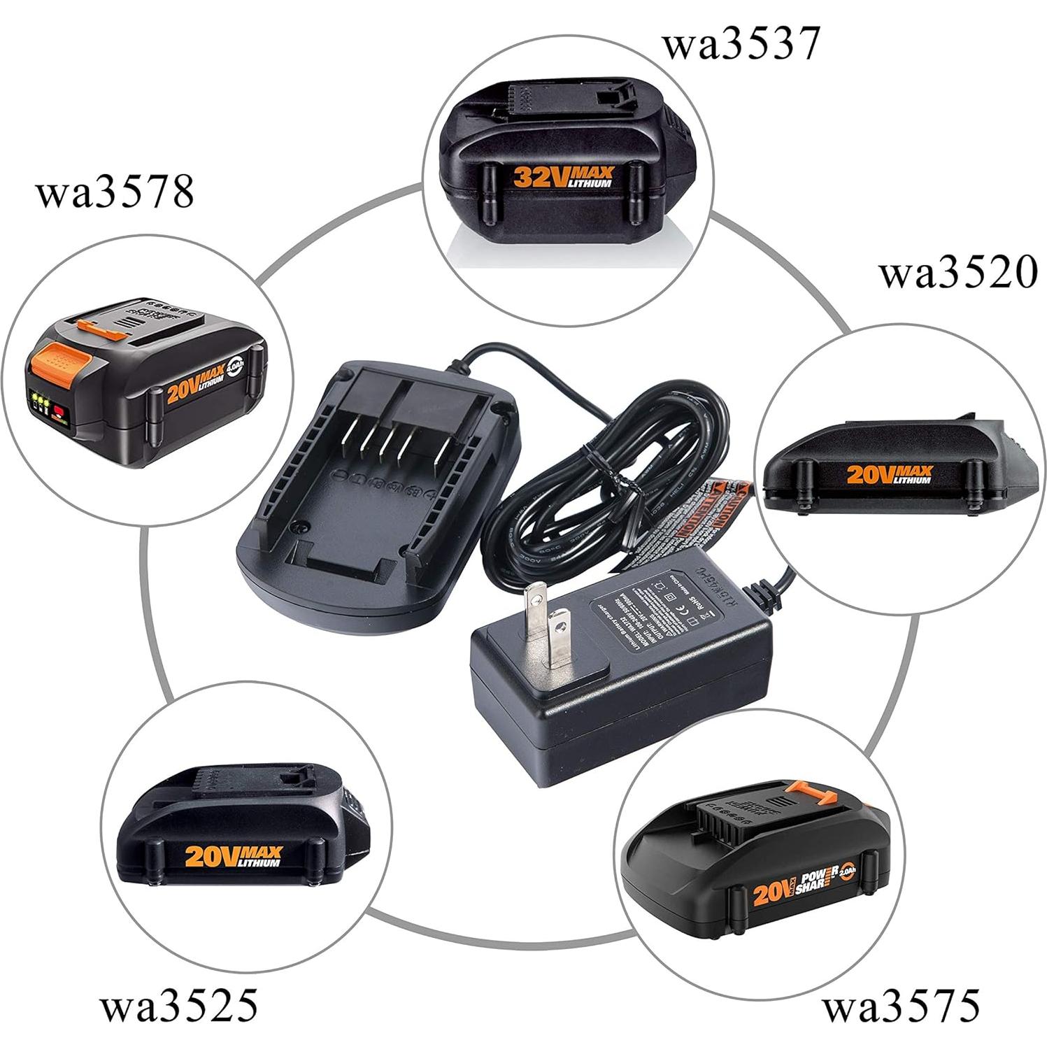 Kit Batería Litio 20V 3000mAh y Cargador Cell9102 para Worx