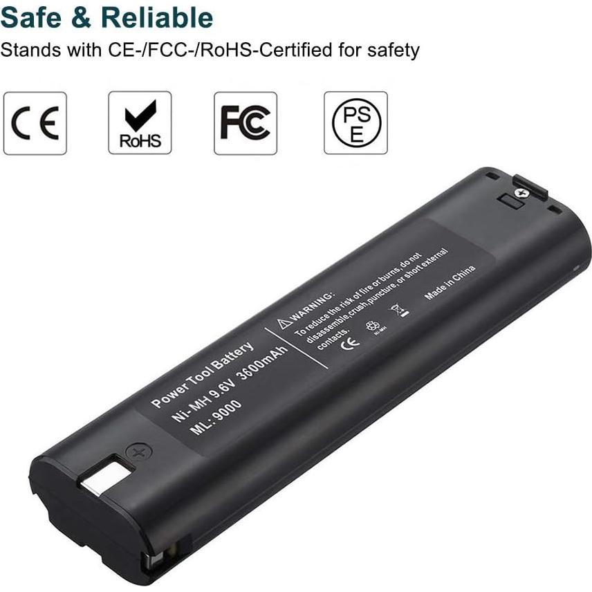 Paquete de 2 Baterías Ni-MH 9.6V 3600mAh Topbatt