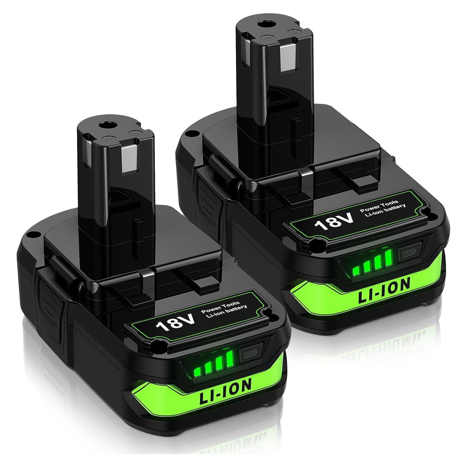 Batería de Litio 18V 4.0Ah Ryobi P102 P103 P104 P105 - 2 Paquetes