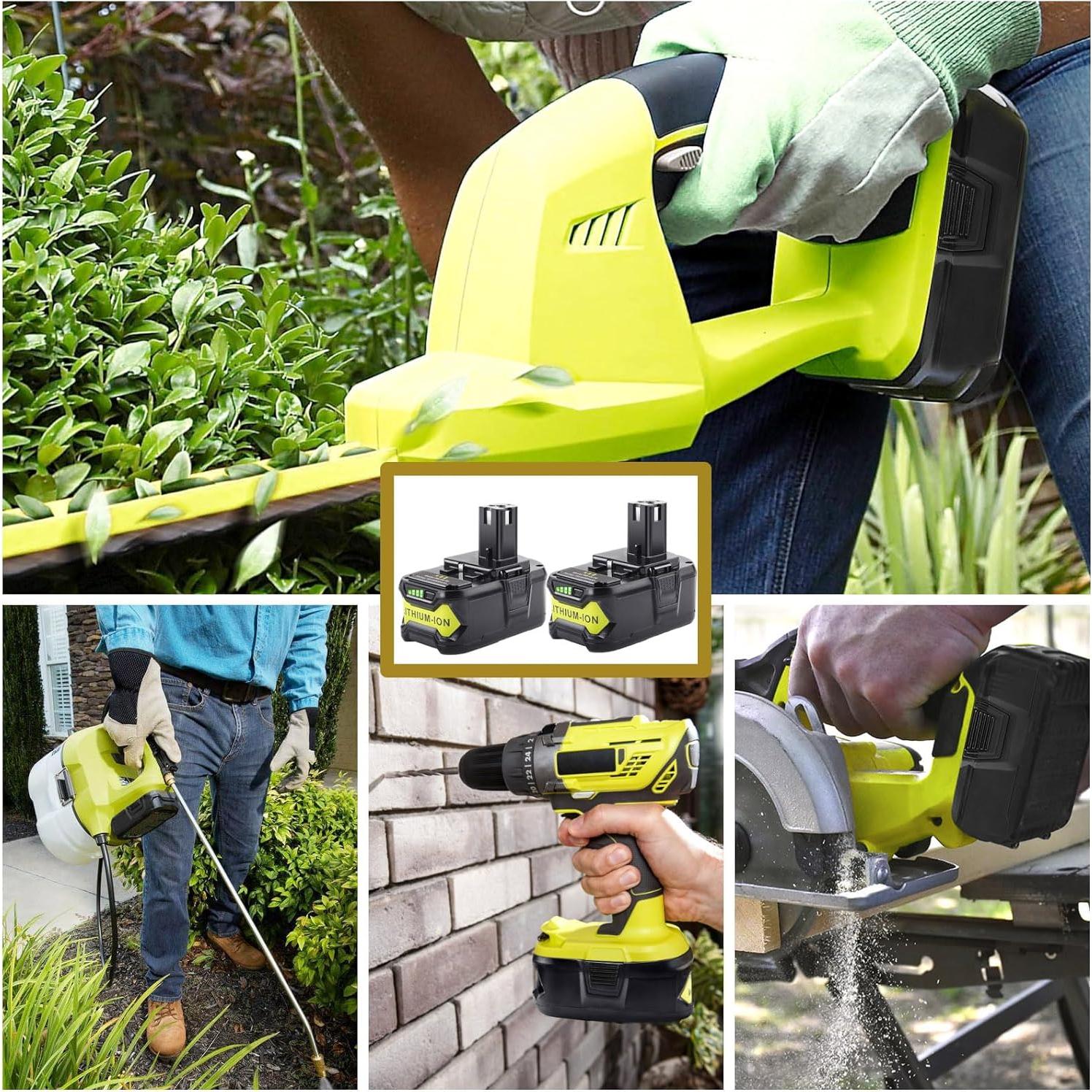 Batería de Reemplazo ARyee 18V 6.0Ah para Ryobi ONE+