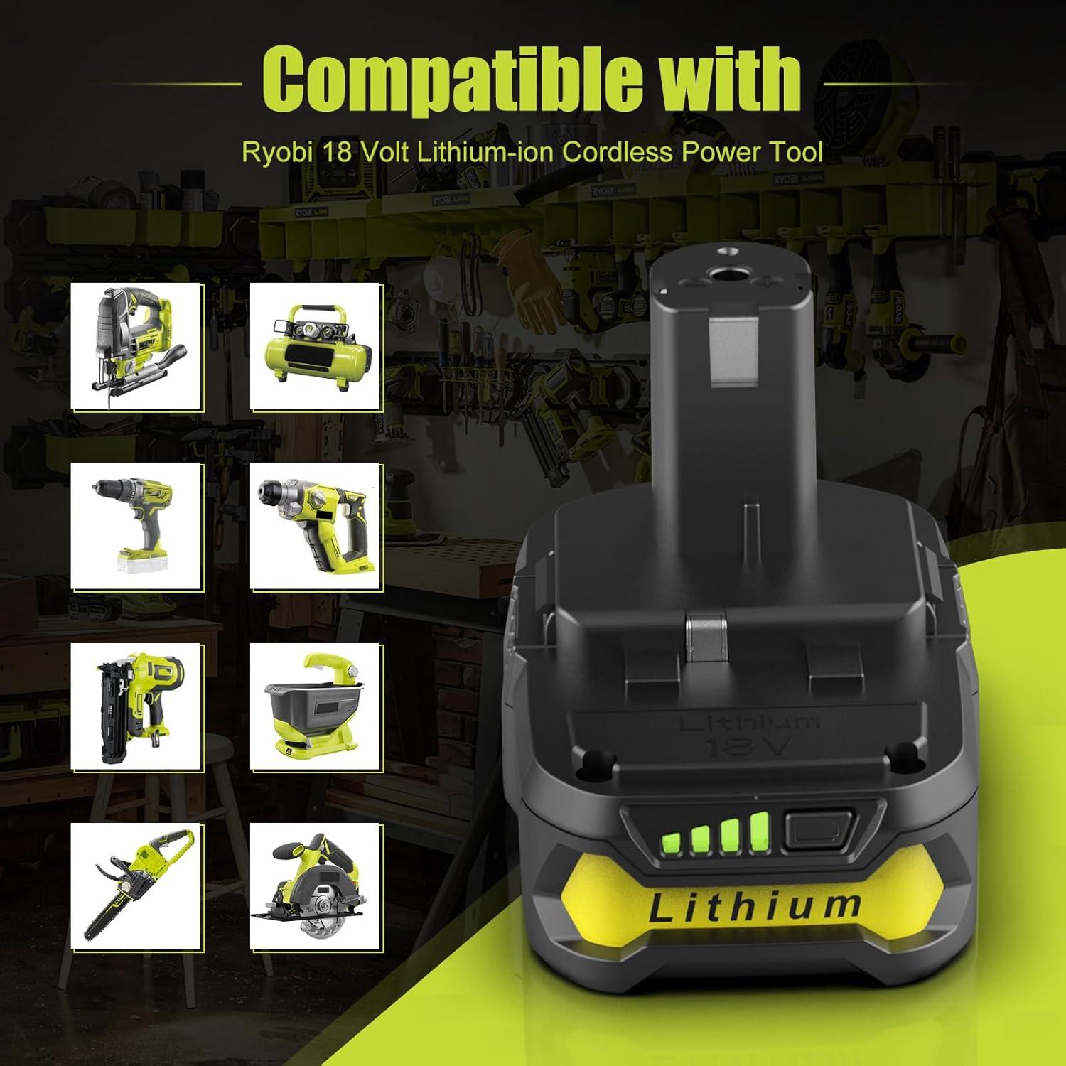 Batería de Litio 18V 3.5Ah Powilling para Ryobi P102 P108