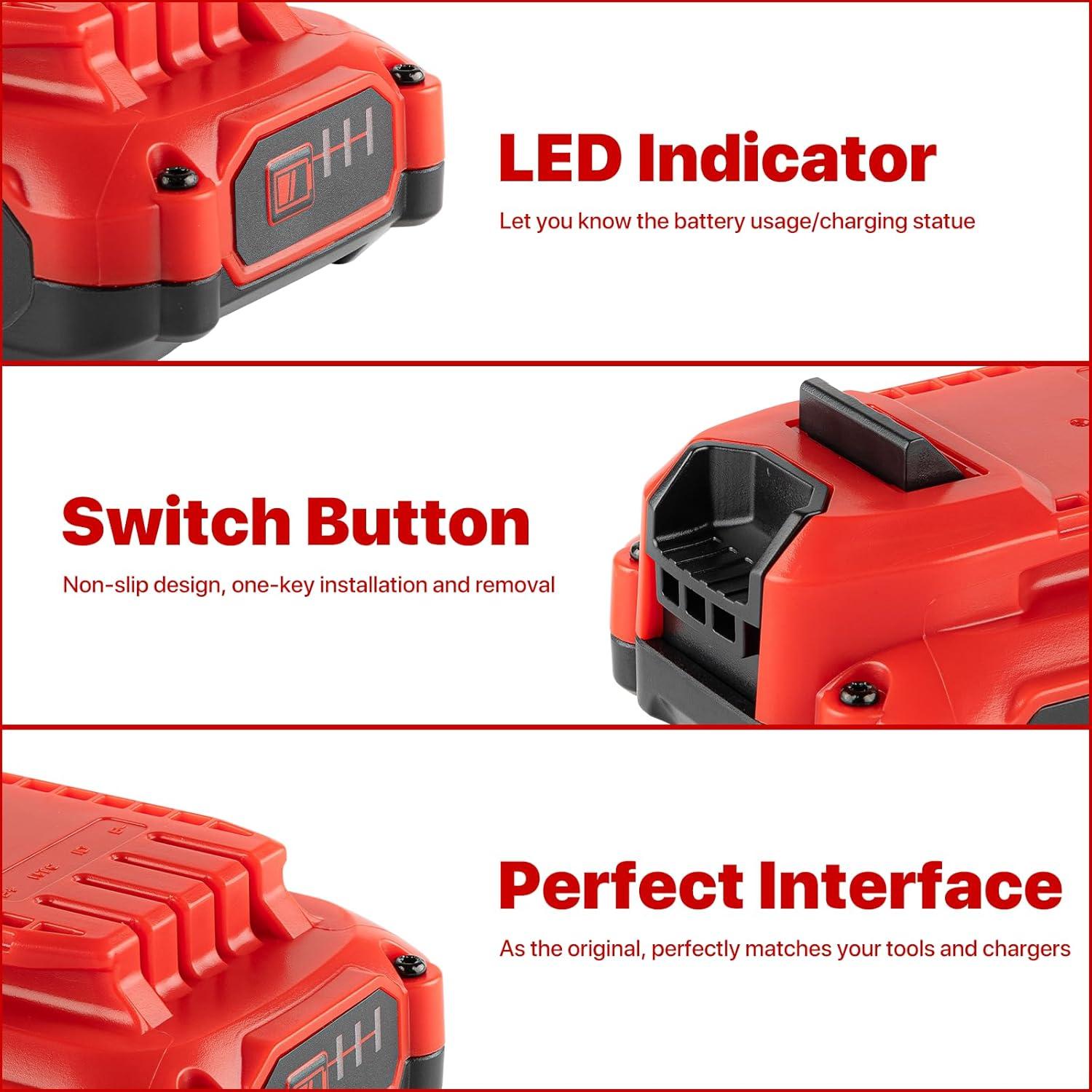 Paquete 2 Baterías 20V 3.5Ah y Cargador Craftsman V-20