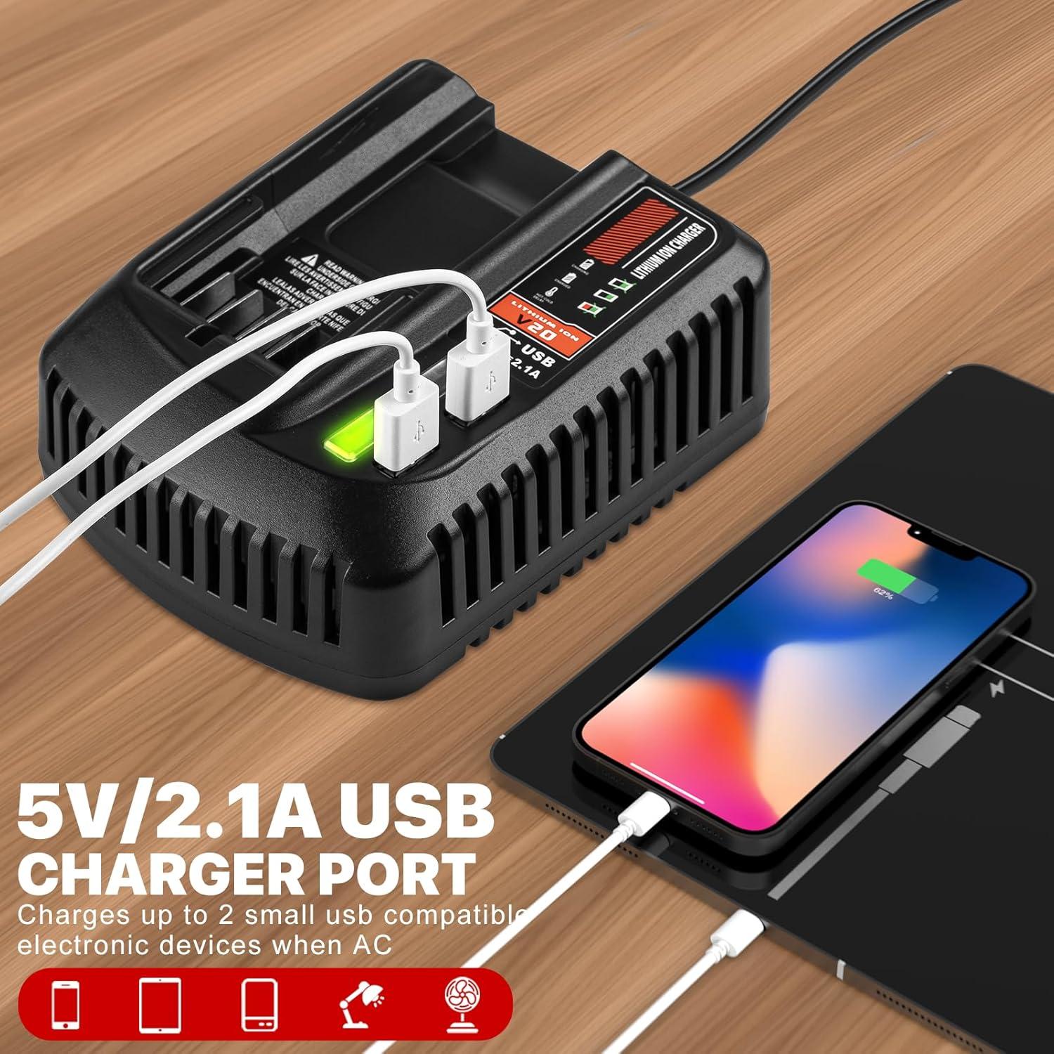 Paquete 2 Baterías 20V 3.5Ah y Cargador Craftsman V-20