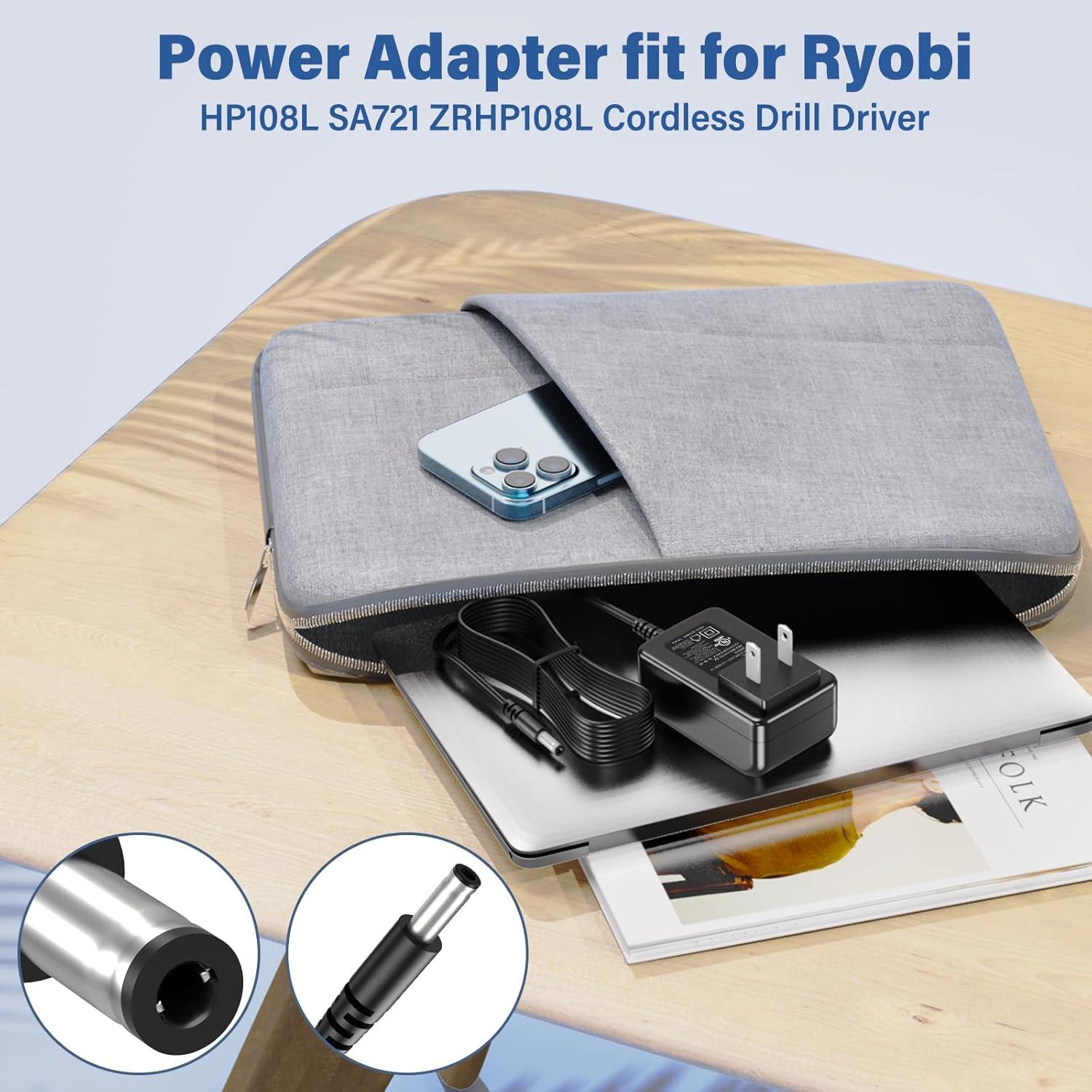 Cargador de Reemplazo 8V HIENADTOR para Taladro Ryobi HP108L