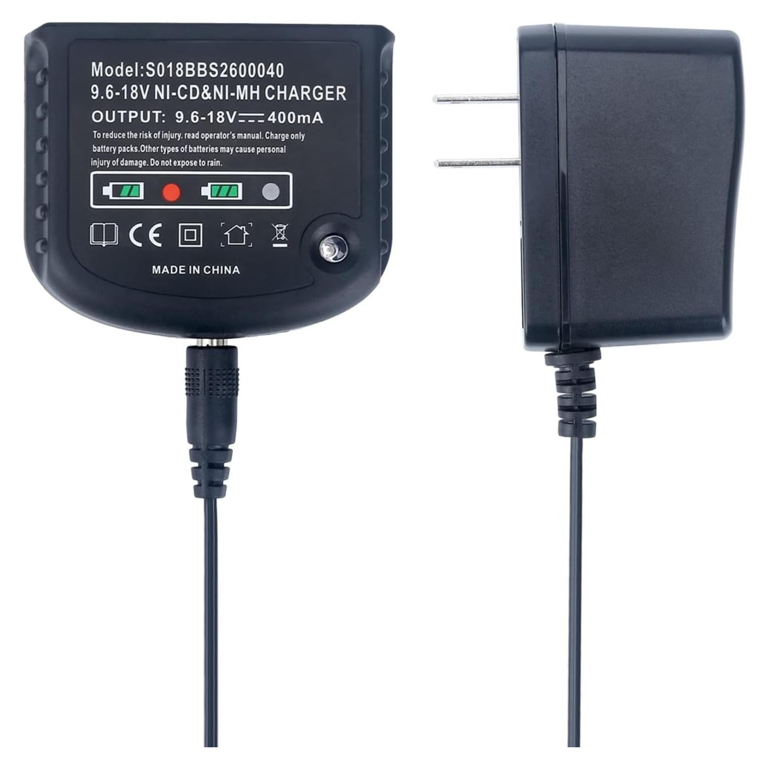 Cargador Reemplazo 9.6V-18V Black & Decker NiCad NiMh