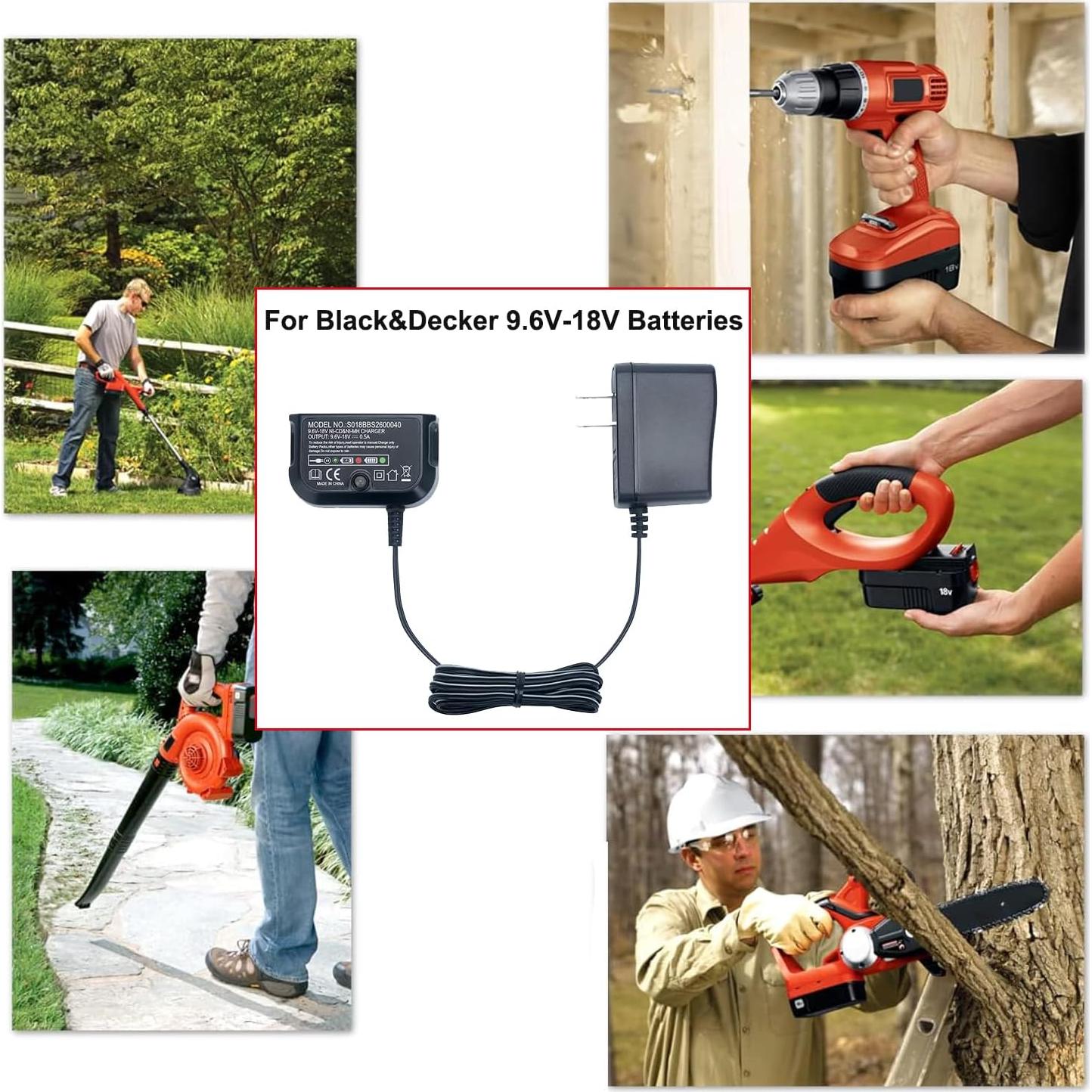 Cargador Reemplazo 9.6V-18V Black & Decker NiCad NiMh