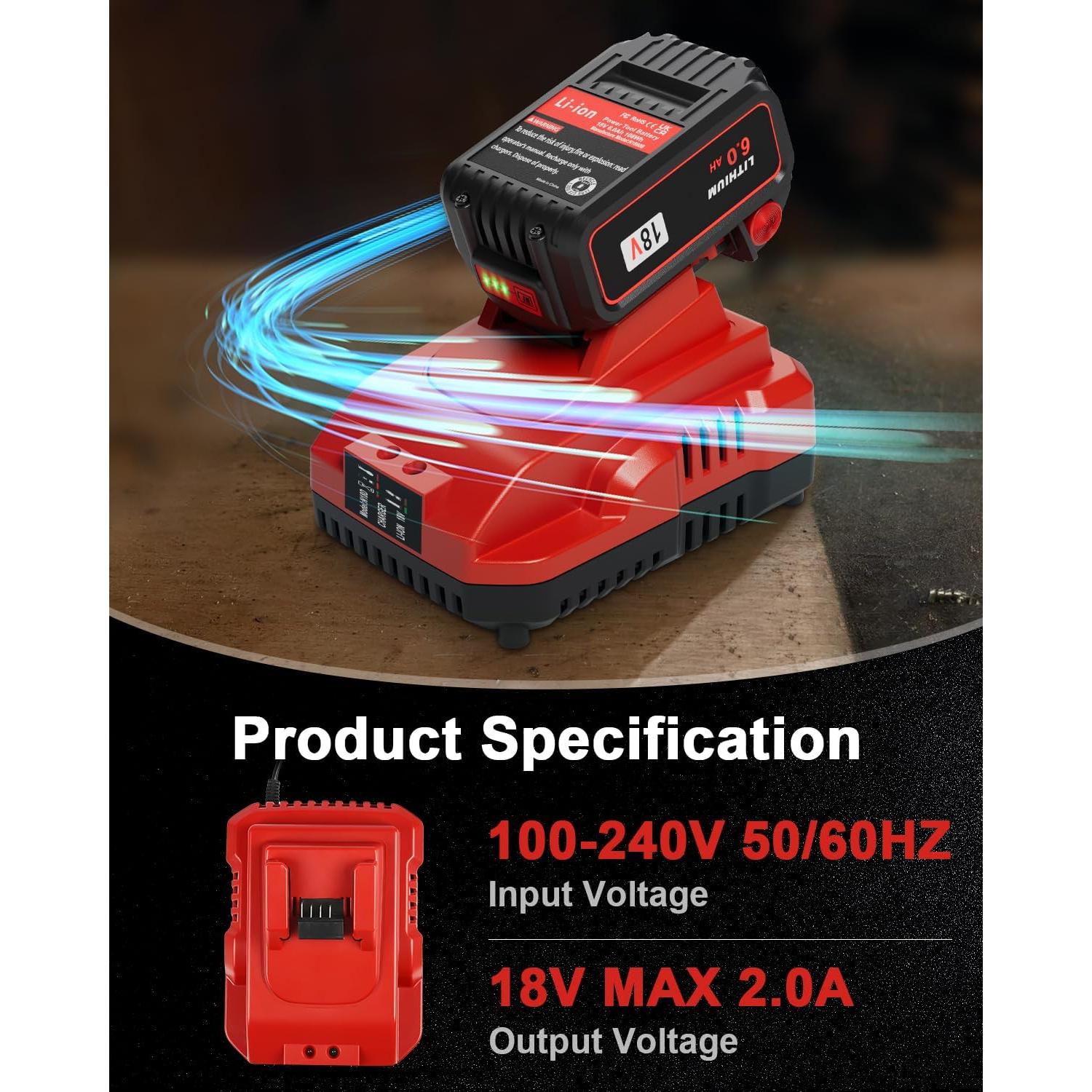 Paquete de 2 Baterías 6.0Ah y Cargador Milwaukee M18