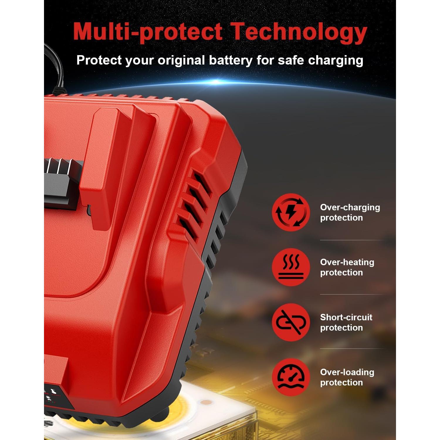 Paquete de 2 Baterías 6.0Ah y Cargador Milwaukee M18