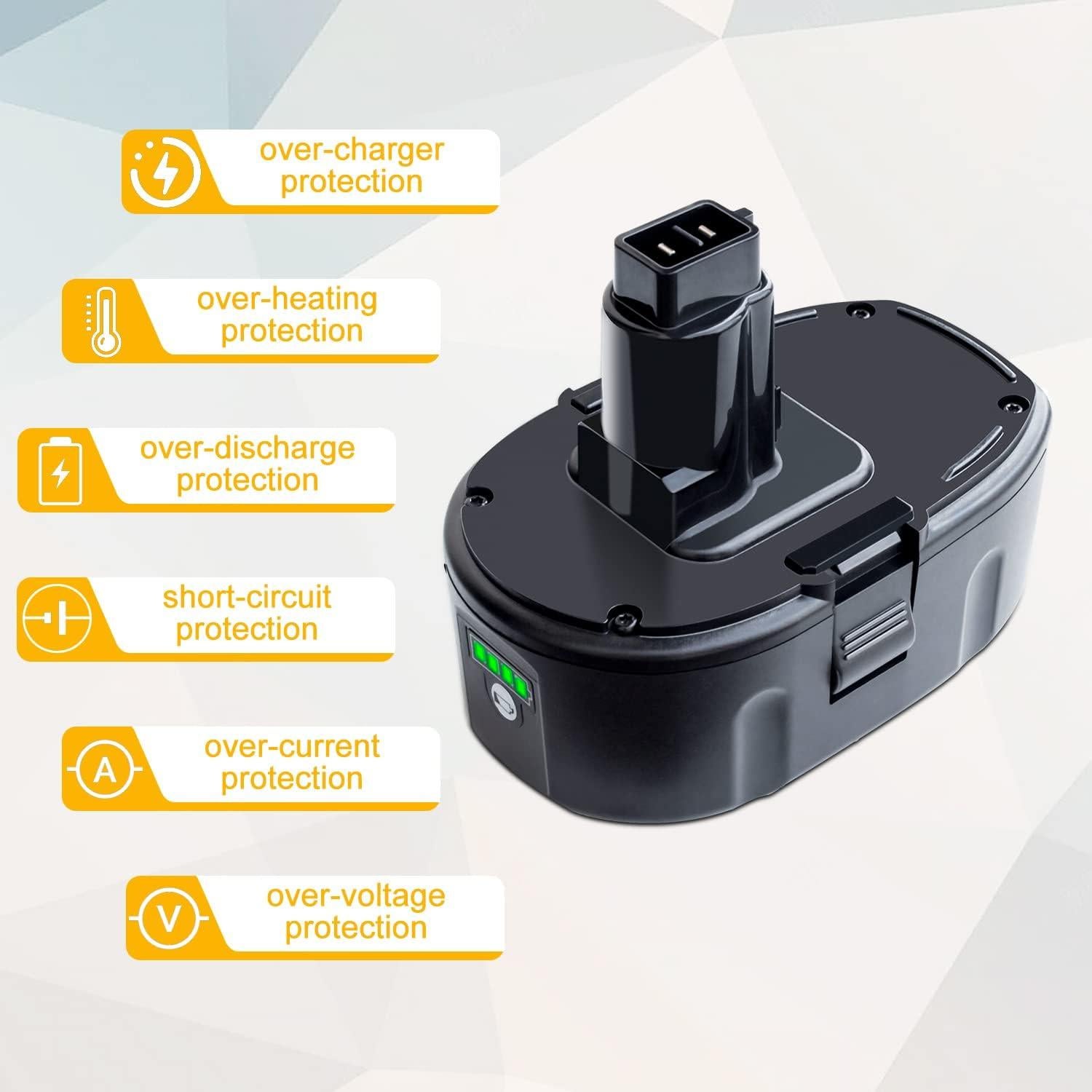 Batería de Litio 7.0Ah 18V DTK para Dewalt - Paquete de 2