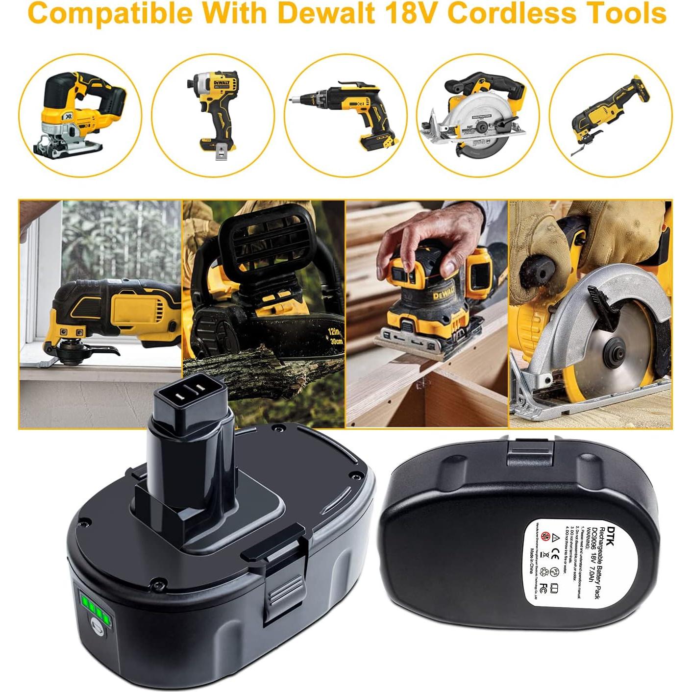 Batería de Litio 7.0Ah 18V DTK para Dewalt - Paquete de 2