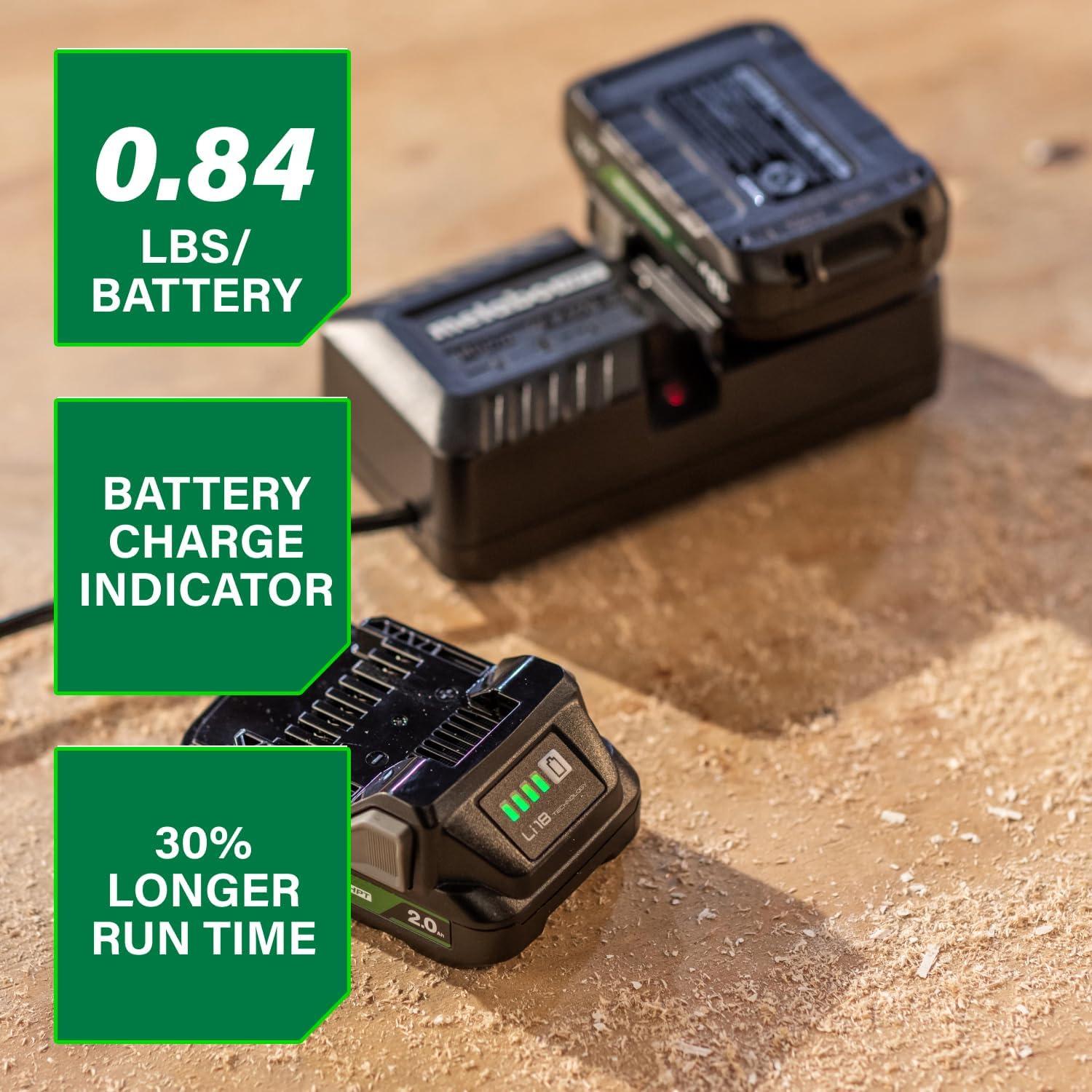 Kit Batería y Cargador Iones Litio Metabo HPT 18V 2.0Ah