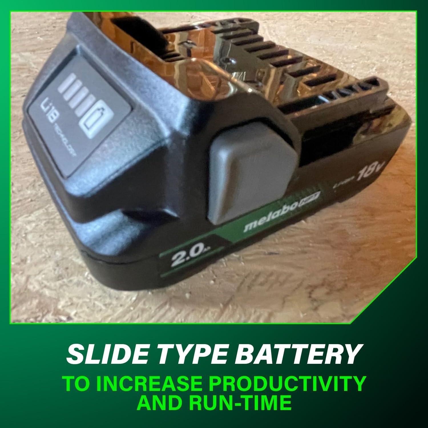 Kit Batería y Cargador Iones Litio Metabo HPT 18V 2.0Ah