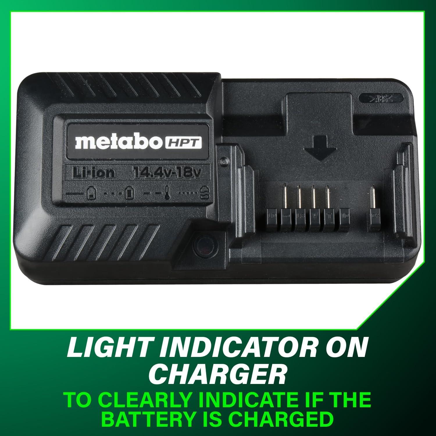 Kit Batería y Cargador Iones Litio Metabo HPT 18V 2.0Ah