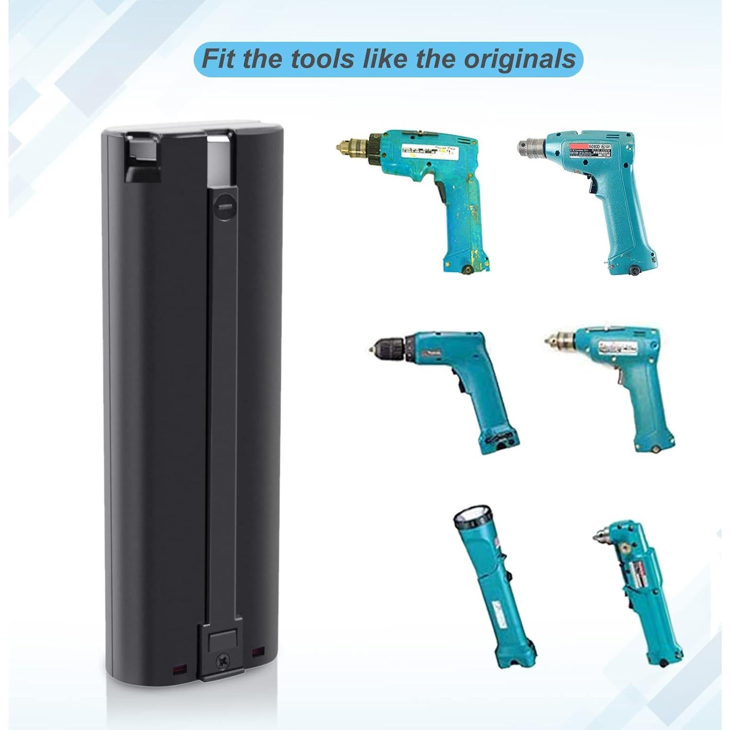 Paquete de 2 Baterías NI-MH 7.2V 4.8Ah para Makita 7000 7002 7033