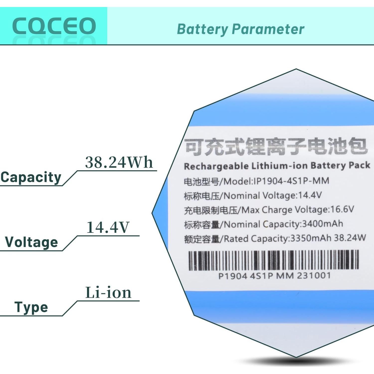 Batería de Reemplazo ILIFE V3s Pro V5s Pro 14.4V 3400mAh