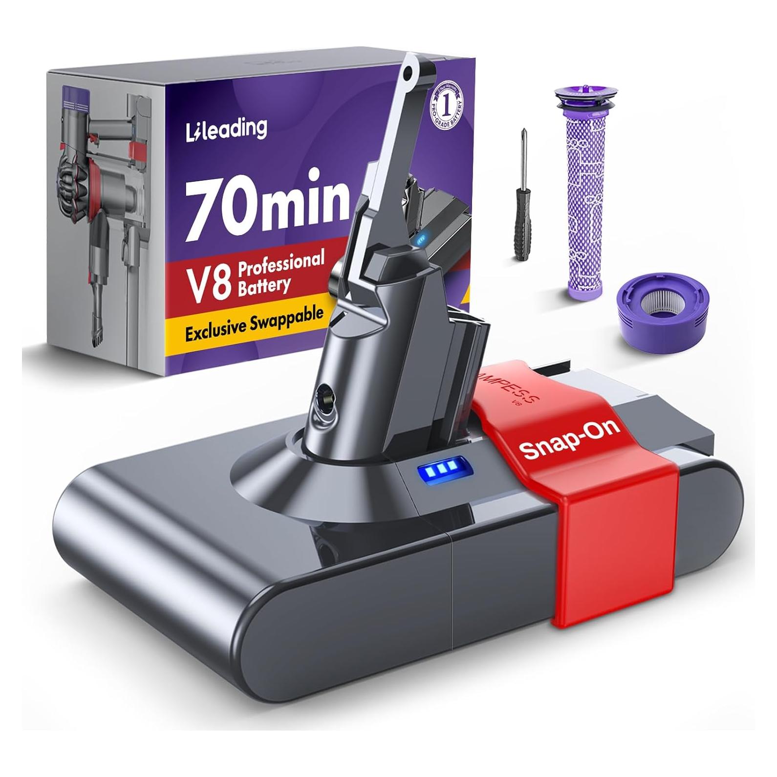 Batería de Reemplazo Lileading V8 70 Min Compatible Dyson