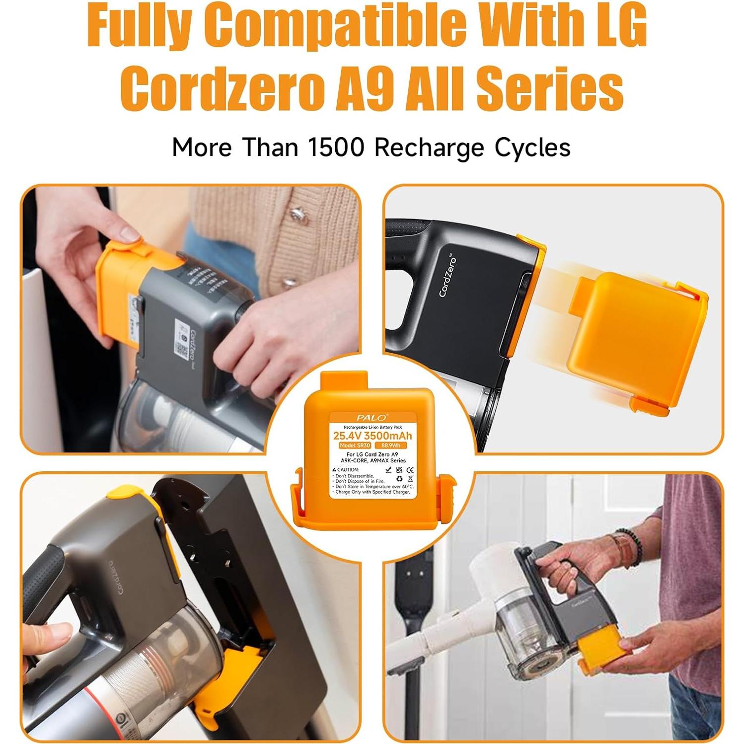 Batería de Reemplazo 3500mAh para Aspiradora LG CordZero A9