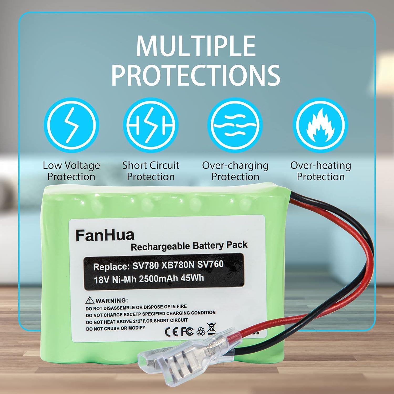 Batería Recargable 2500mAh 18V Fanhua para Aspiradora Shark