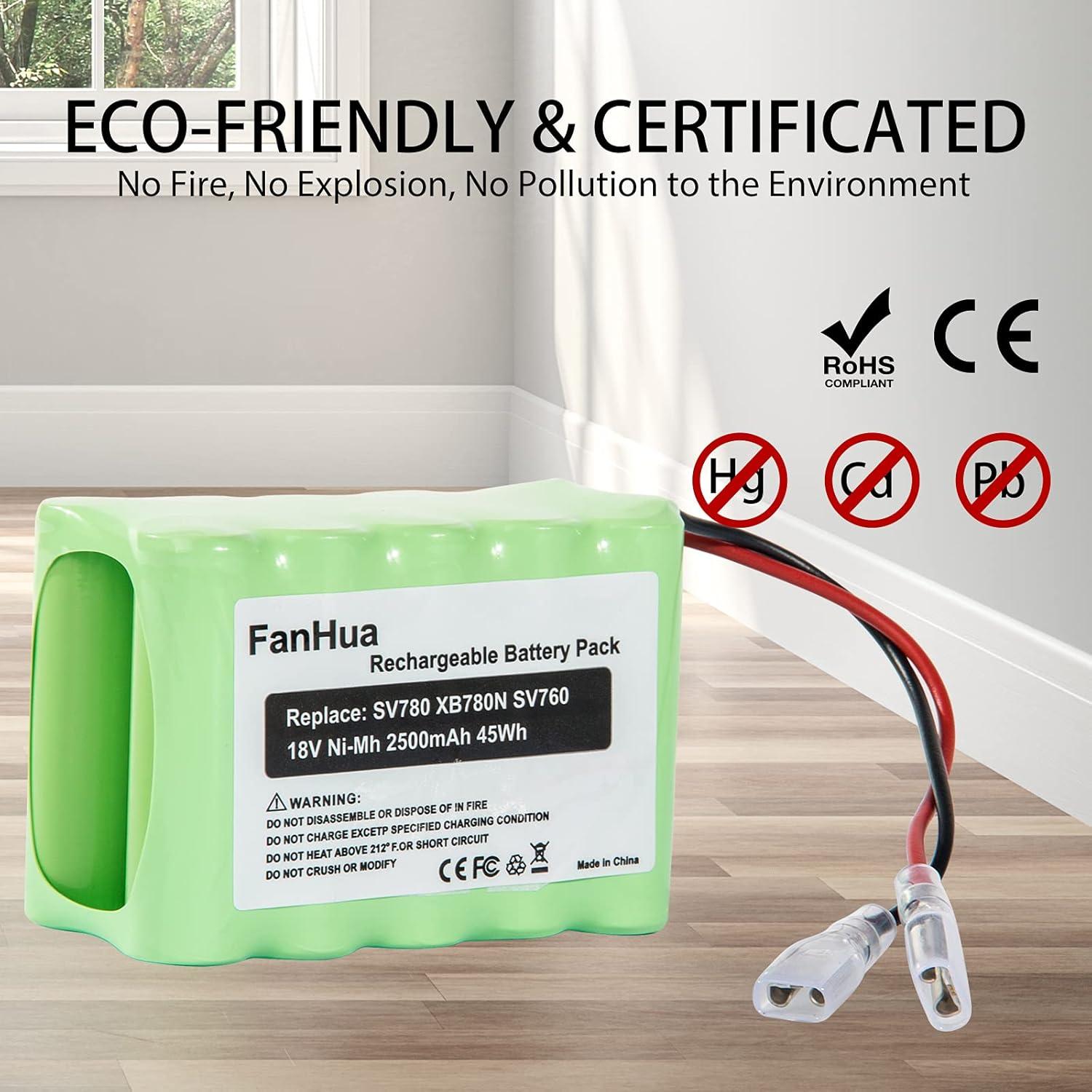 Batería Recargable 2500mAh 18V Fanhua para Aspiradora Shark