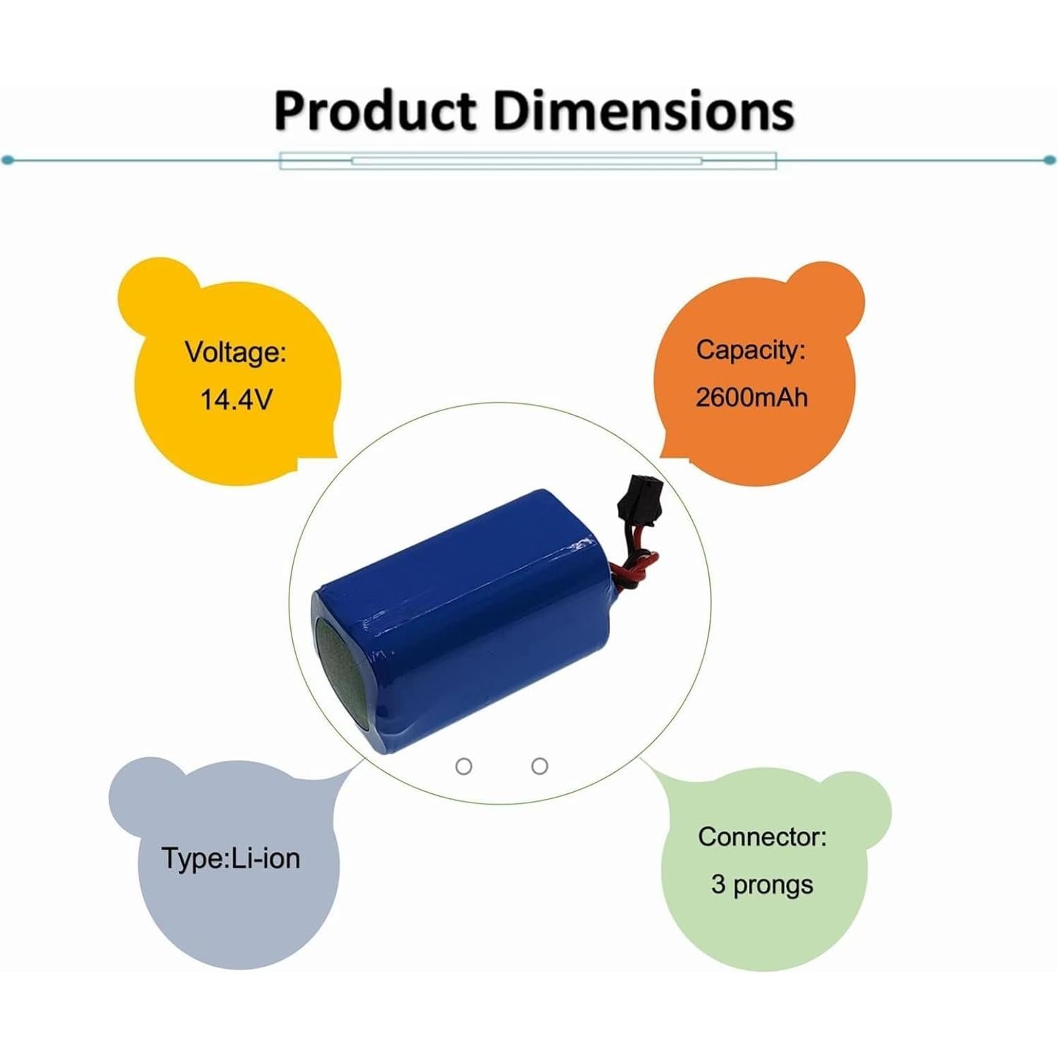 Batería de Reemplazo Shark RVBAT700 para Aspiradora Robot 14.4V