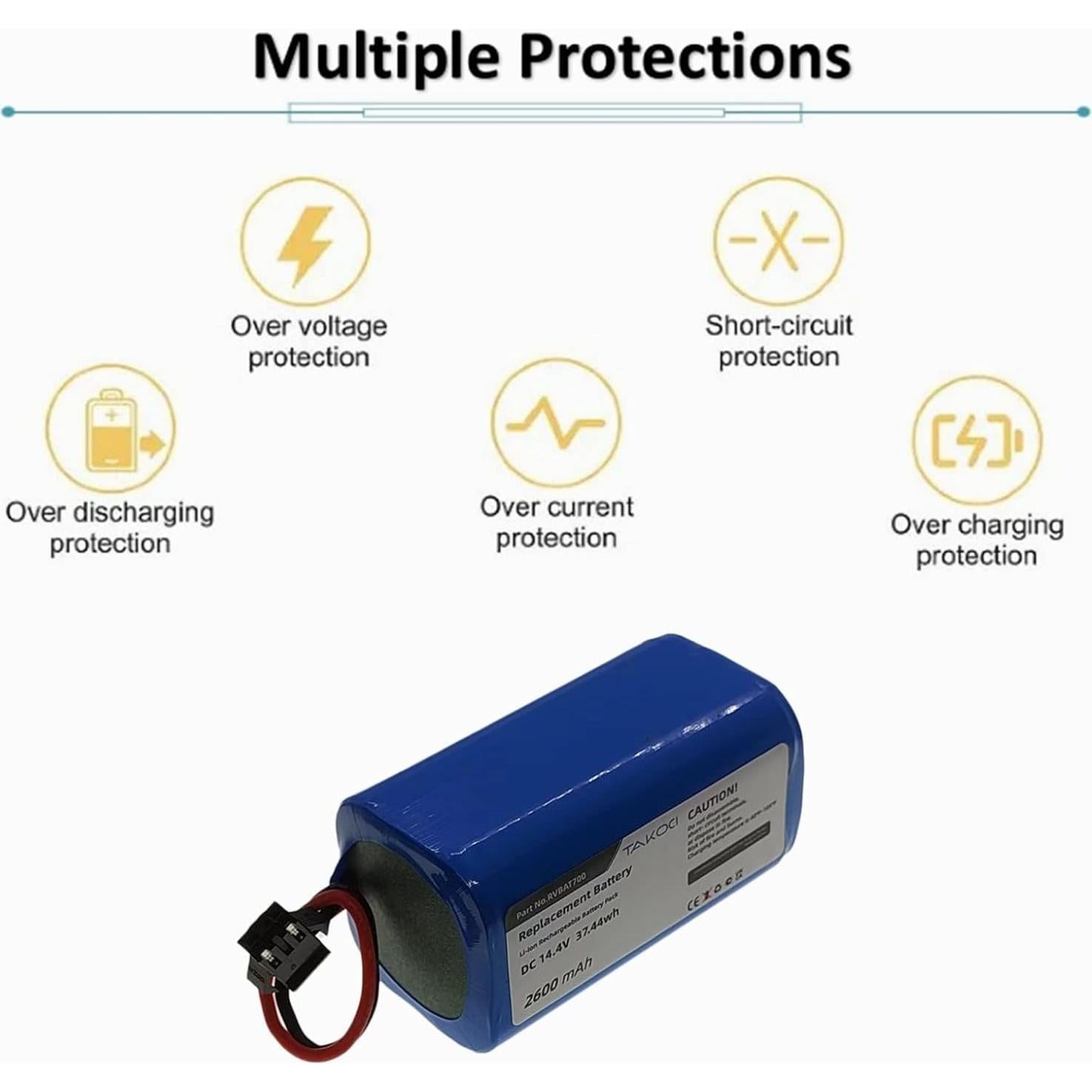 Batería de Reemplazo Shark RVBAT700 para Aspiradora Robot 14.4V