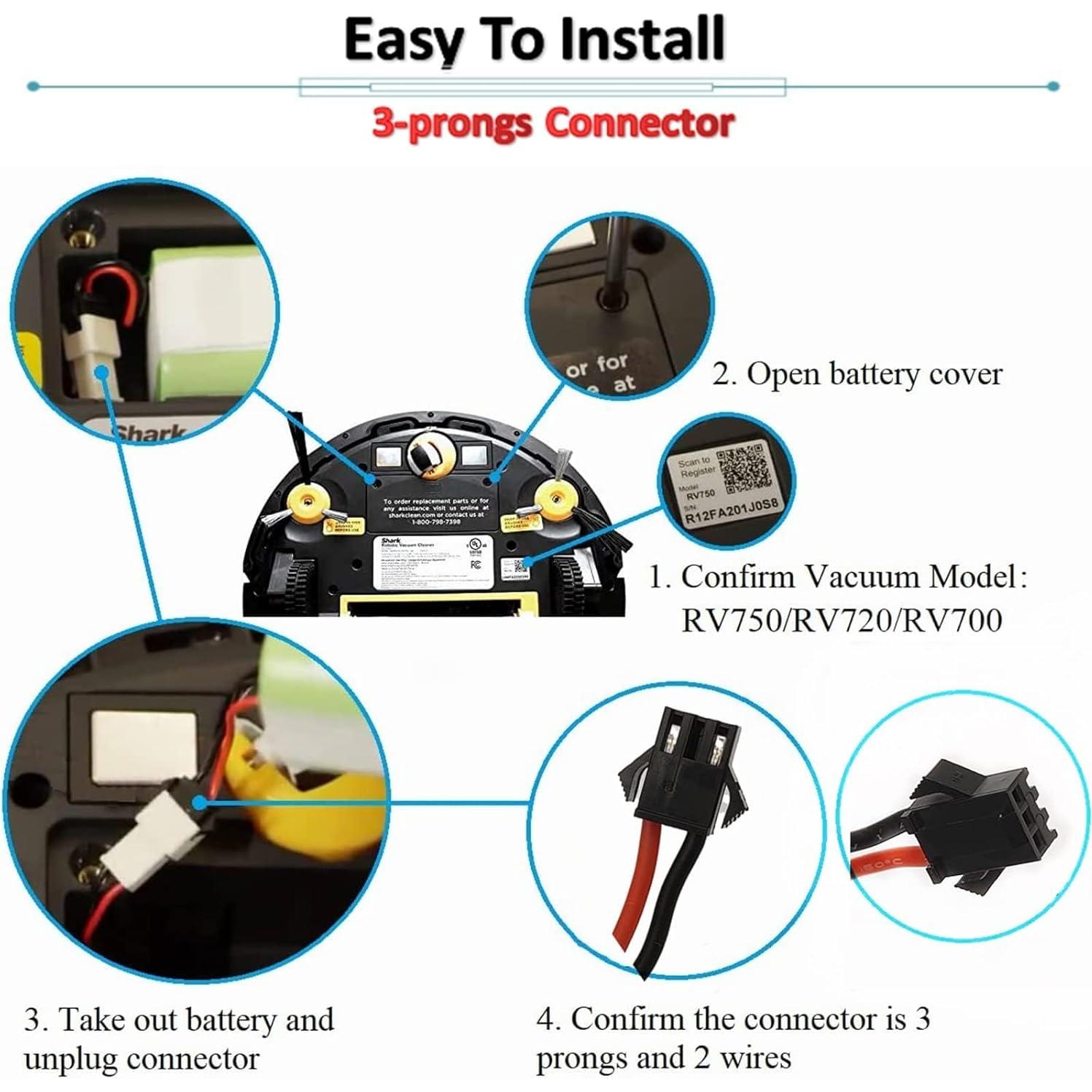 Batería de Reemplazo Shark RVBAT700 para Aspiradora Robot 14.4V