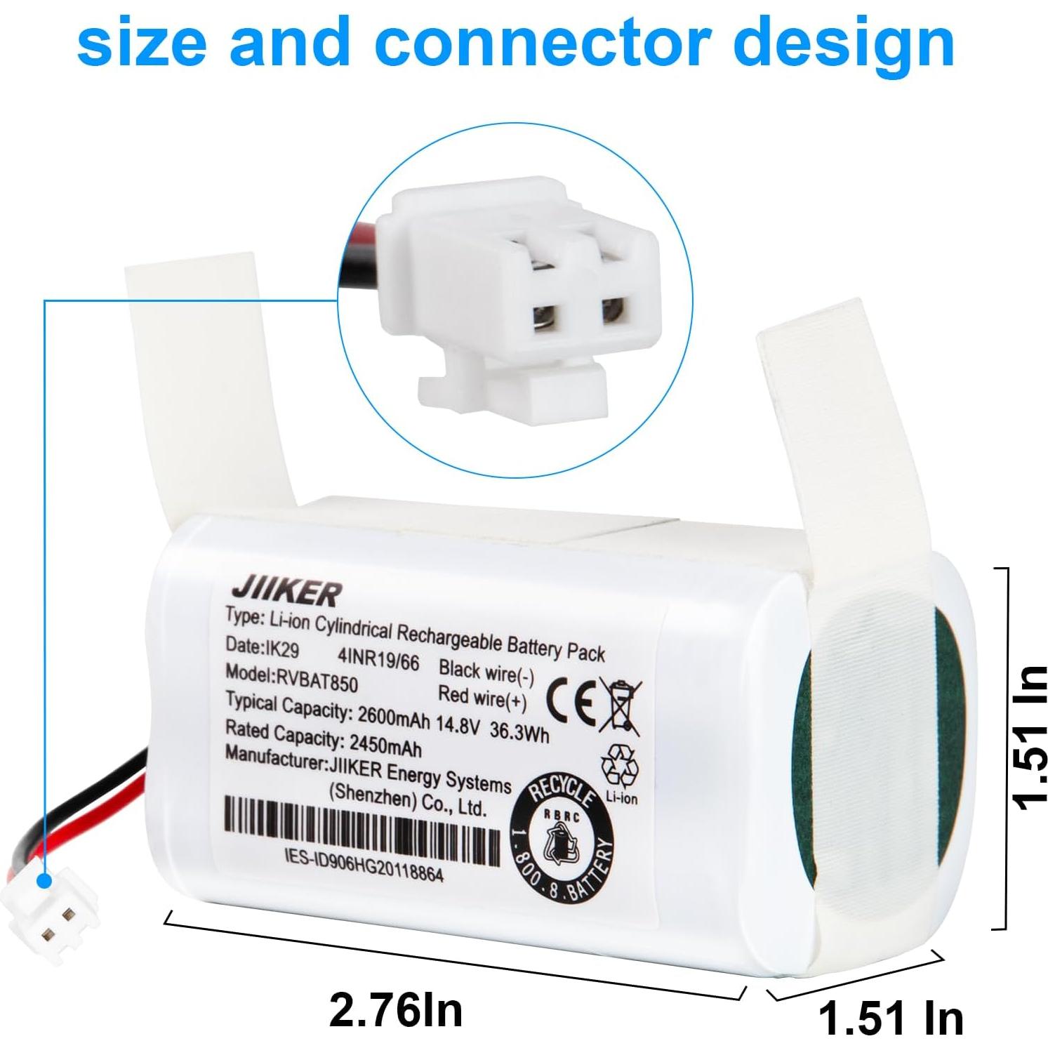 Batería de Reemplazo Shark RVBAT850 14.8V 2600mAh