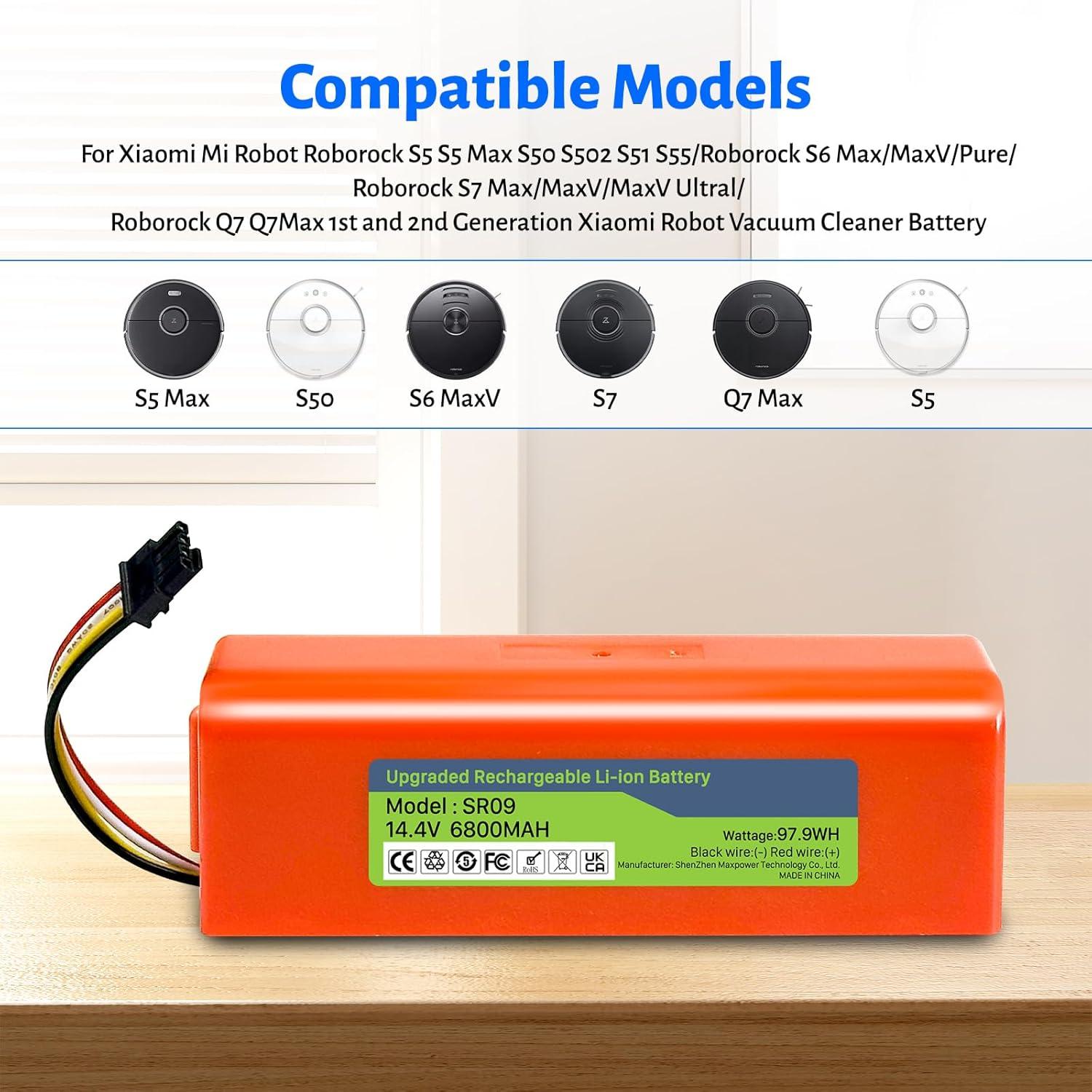 Batería Xiaomi Roborock S5/S6/S7 6800mAh 14.4V Litio