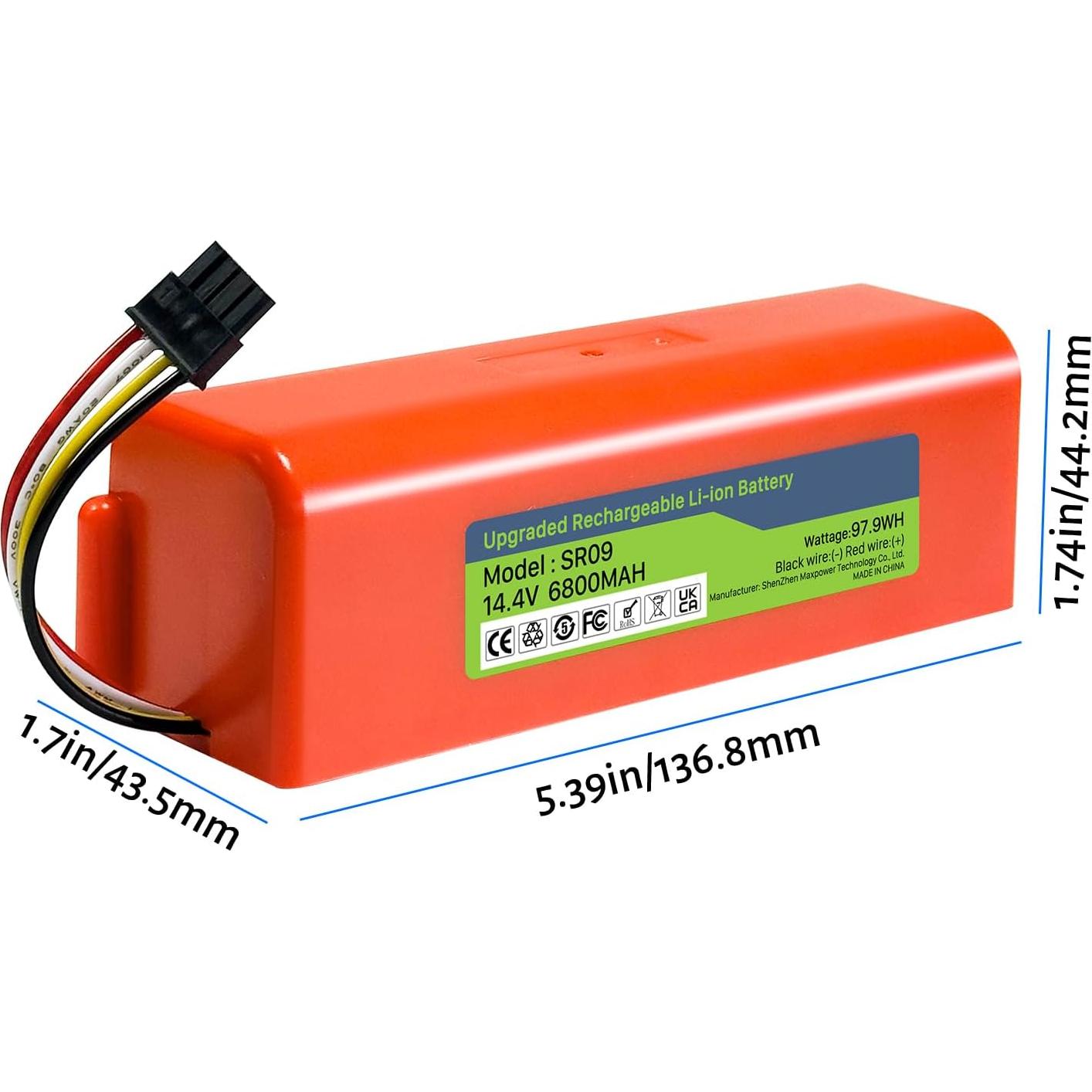 Batería Xiaomi Roborock S5/S6/S7 6800mAh 14.4V Litio