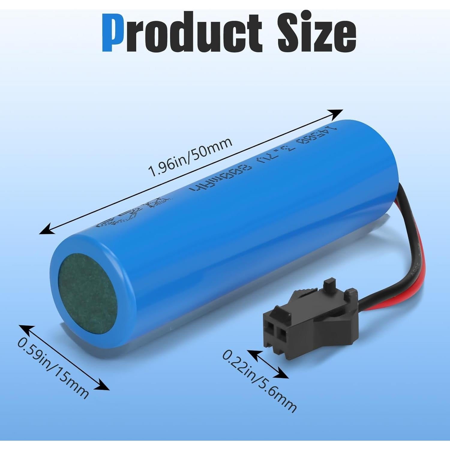 Paquete de 2 Baterías Recargables Li-ion 3.7V 800mAh Hainxc