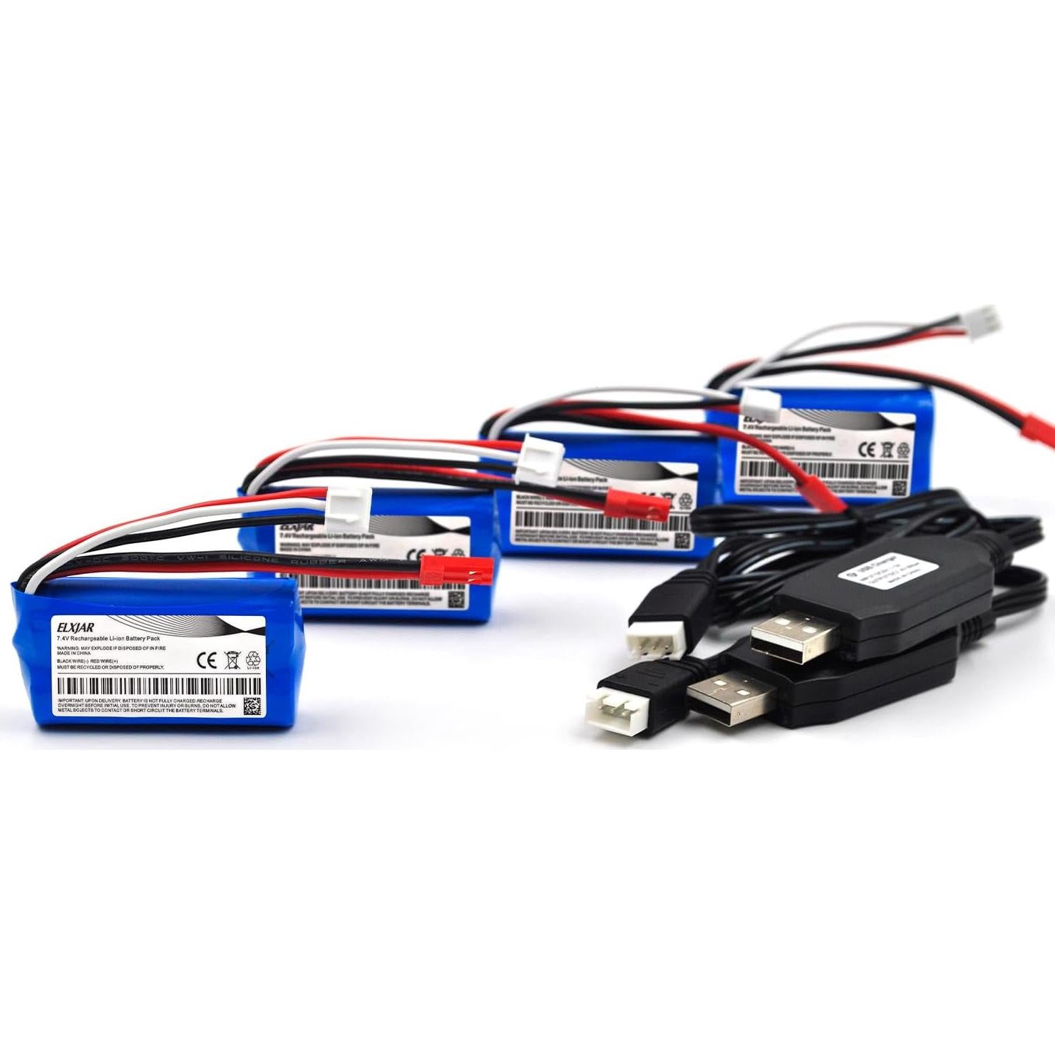 Batería Li-ion 7.4V 700mAh Elxjar para coches y drones RC