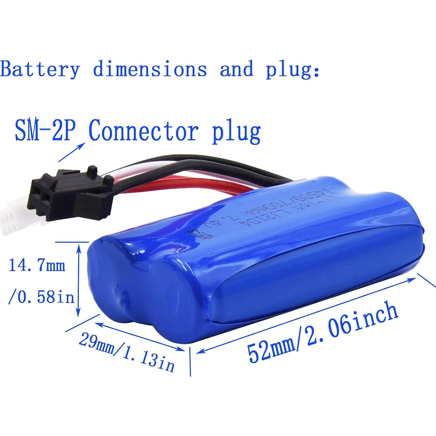 Batería de Litio Recargable 7.4V 600mAh BOFUNENG para RC