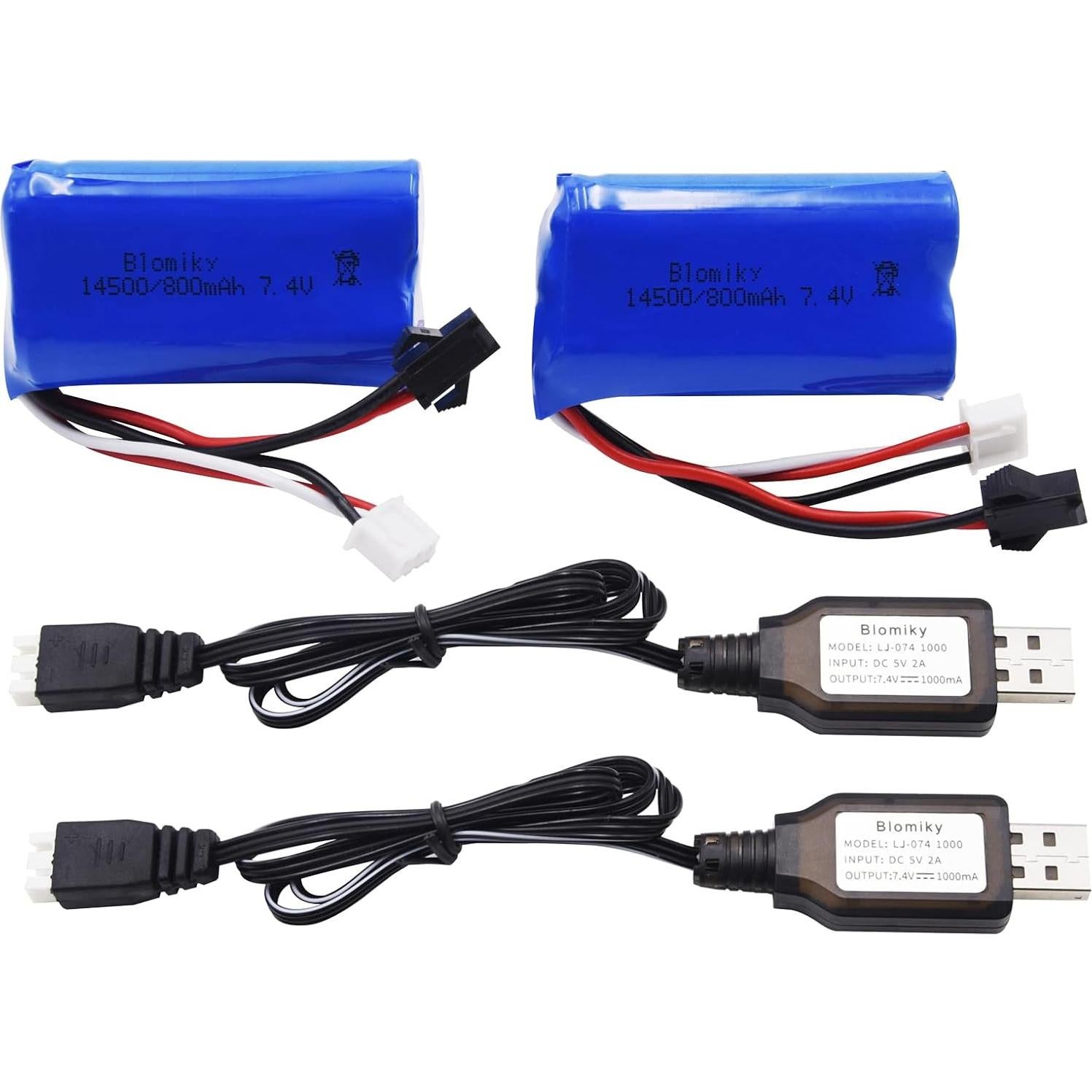 Batería de Litio Recargable 7.4V 600mAh BOFUNENG para RC
