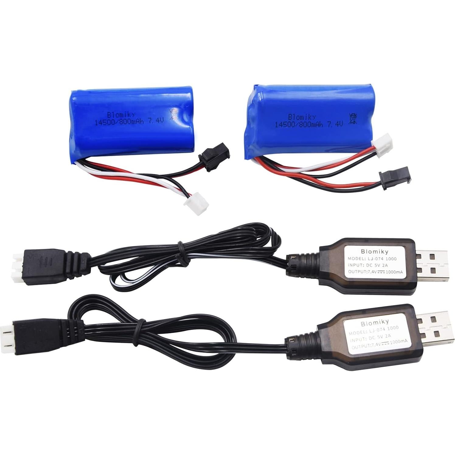 Batería de Litio Recargable 7.4V 600mAh BOFUNENG para RC