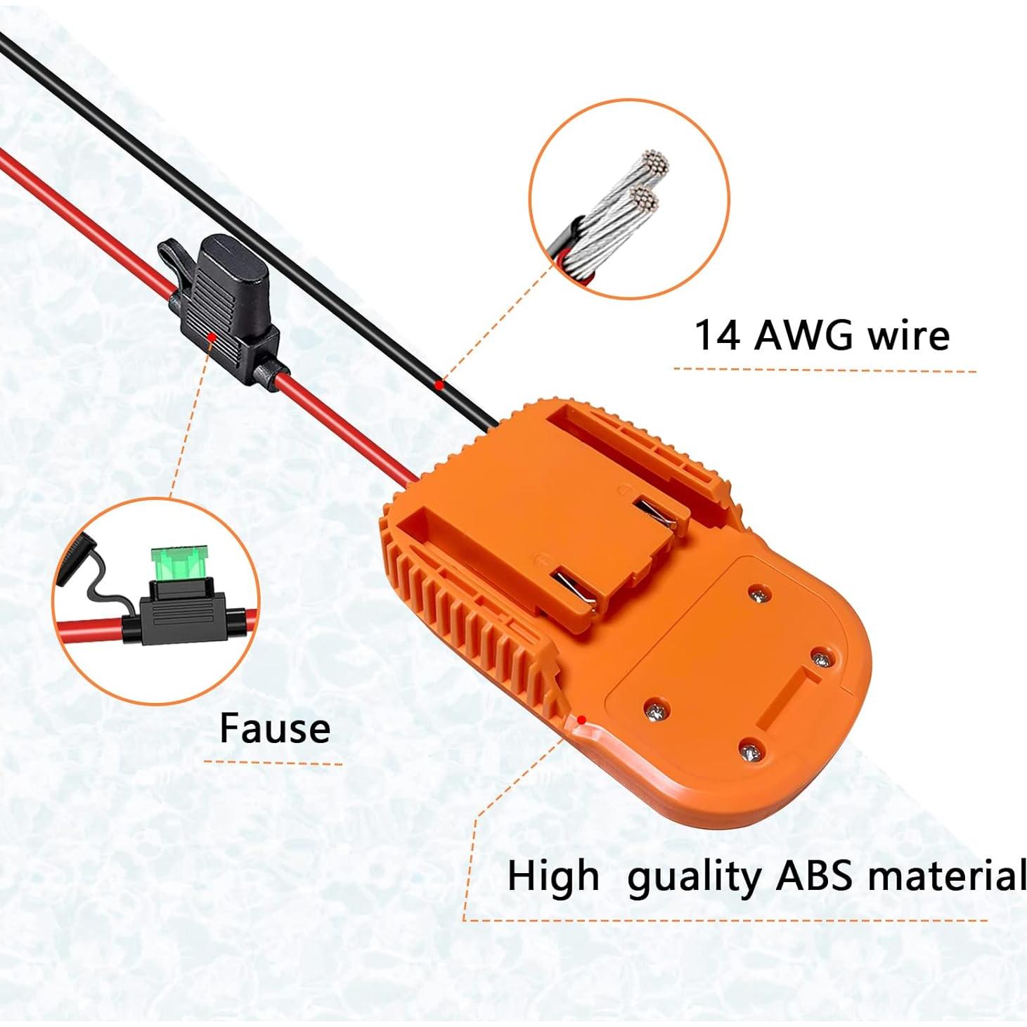 Adaptador de Rueda de Poder DEWDYS 18V para Batería Ridgid